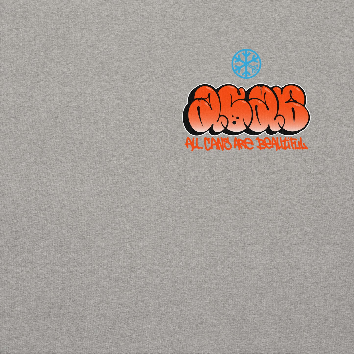 Gray-ACAB Girl Graffiti Sweatshirt from B.Different Clothing, front graphic, graffiti-inspired streetwear