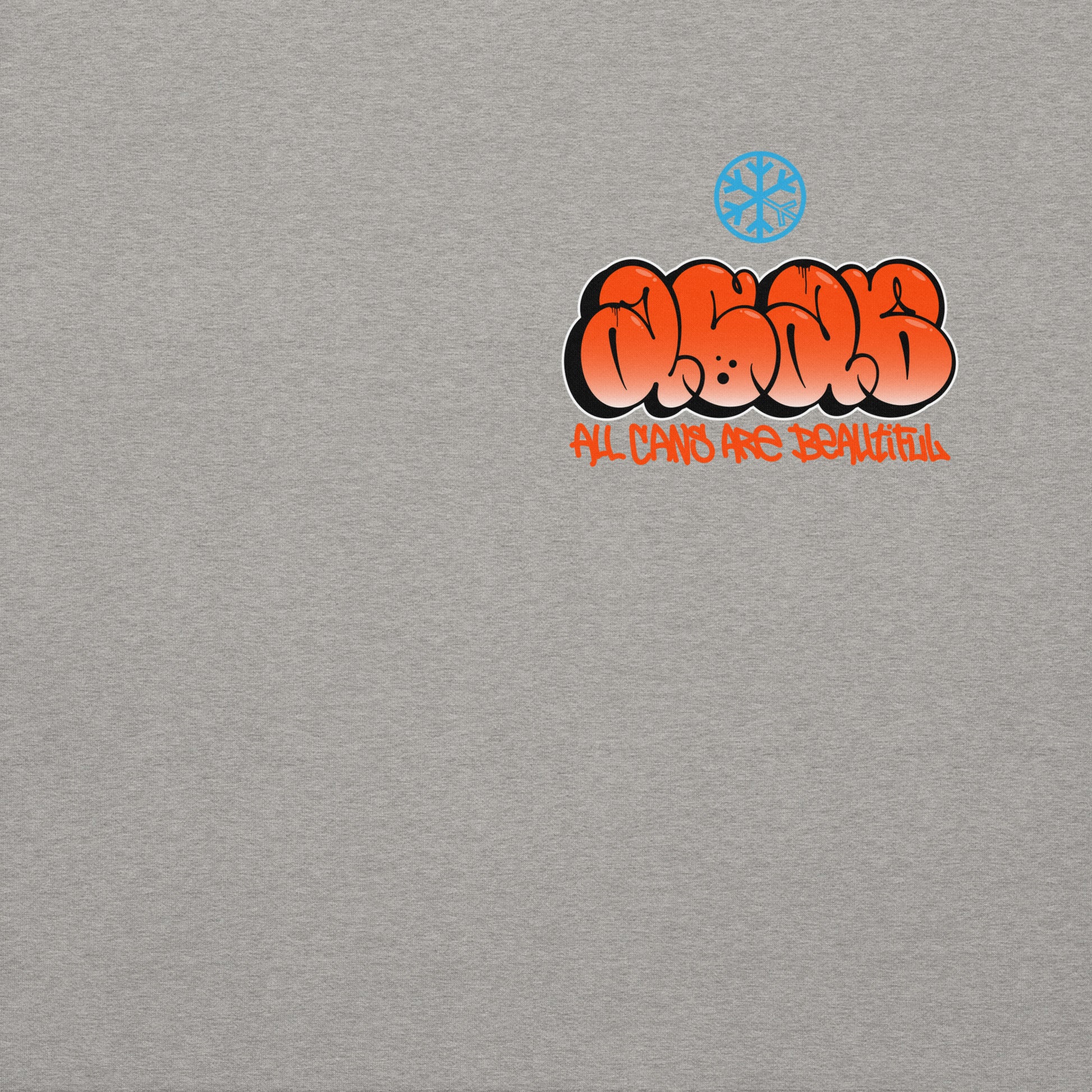 Gray-ACAB Girl Graffiti Sweatshirt from B.Different Clothing, front graphic, graffiti-inspired streetwear