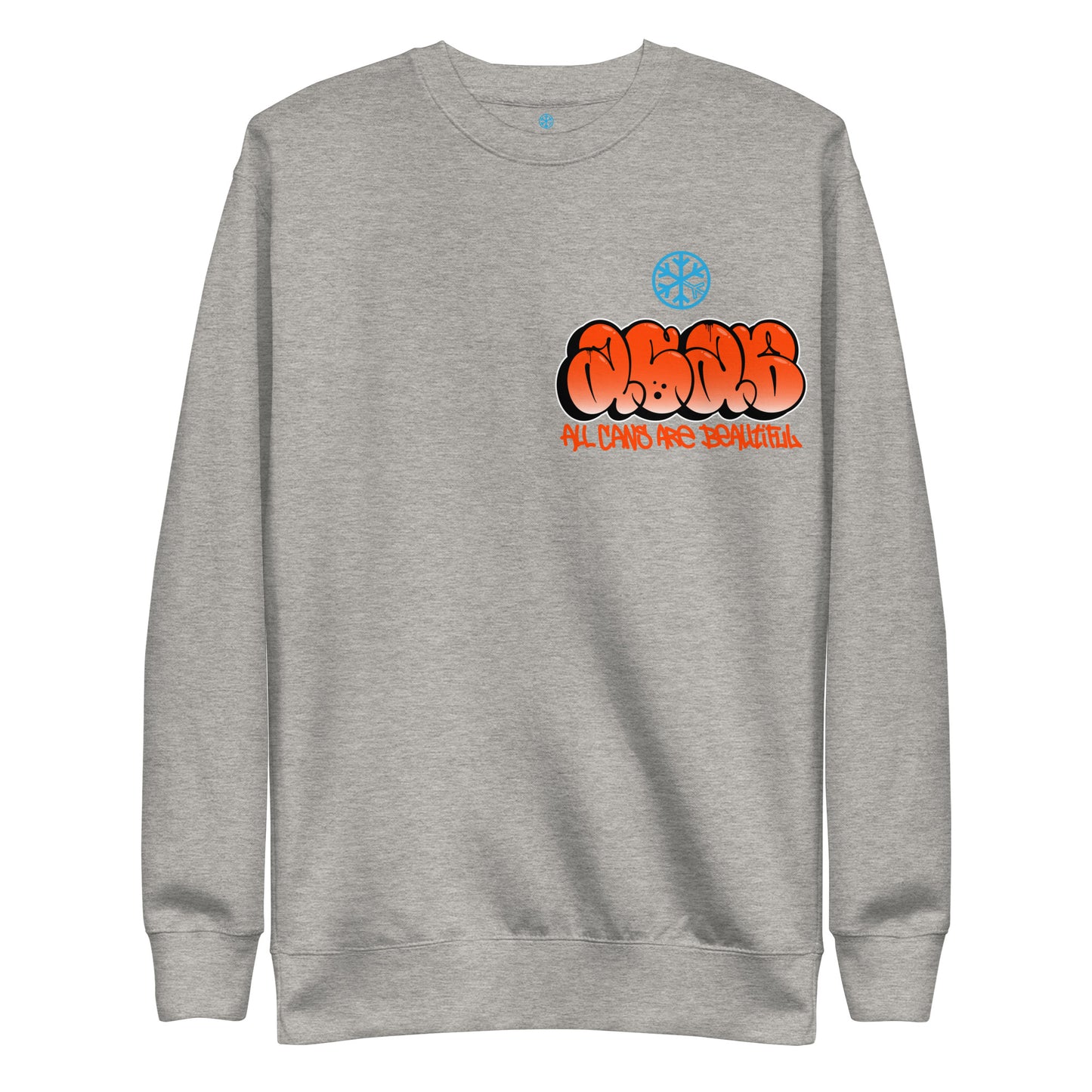 Gray-ACAB Girl Graffiti Sweatshirt from B.Different Clothing, front view, graffiti-inspired streetwear