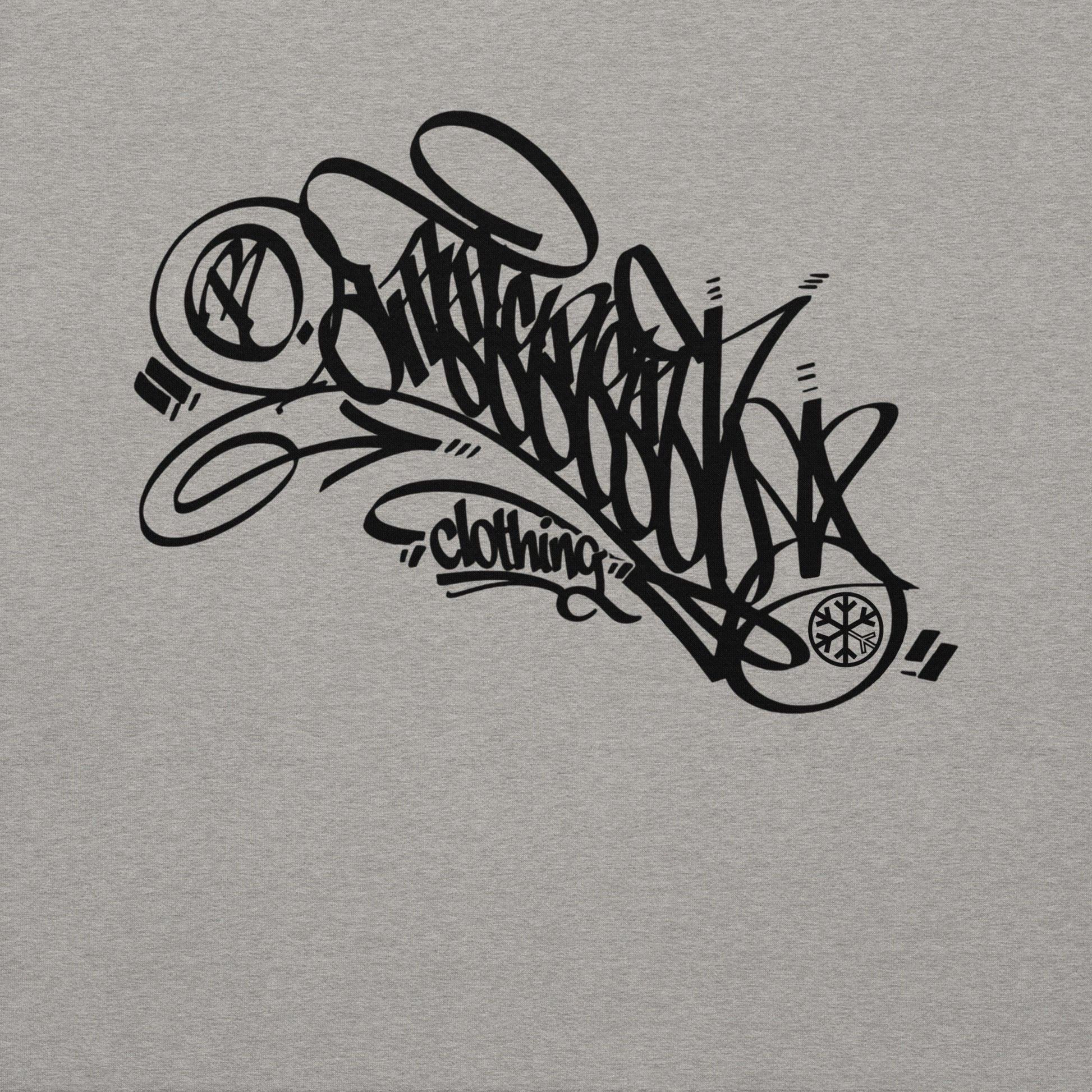 Gray-B.Different Clothing Graffiti Tag Sweatshirt from B.Different Clothing, graphic, graffiti-inspired streetwear