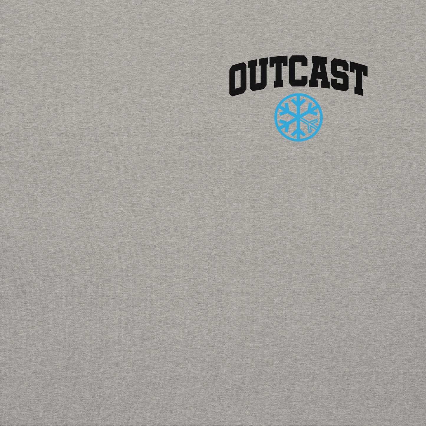 Gray-Outcast Graffiti Character Sweatshirt from B.Different Clothing, front graphic, graffiti-inspired streetwear