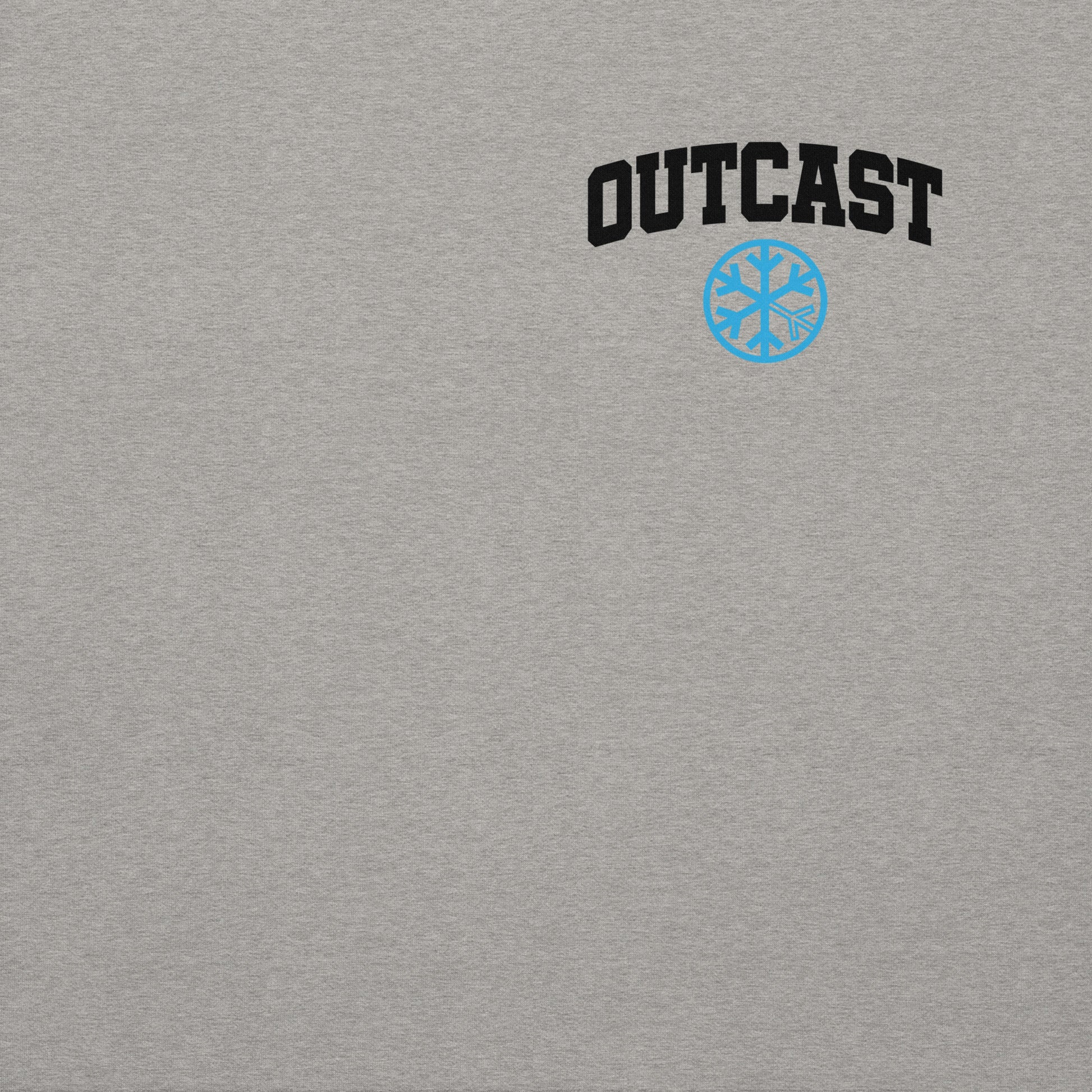 Gray-Outcast Graffiti Character Sweatshirt from B.Different Clothing, front graphic, graffiti-inspired streetwear