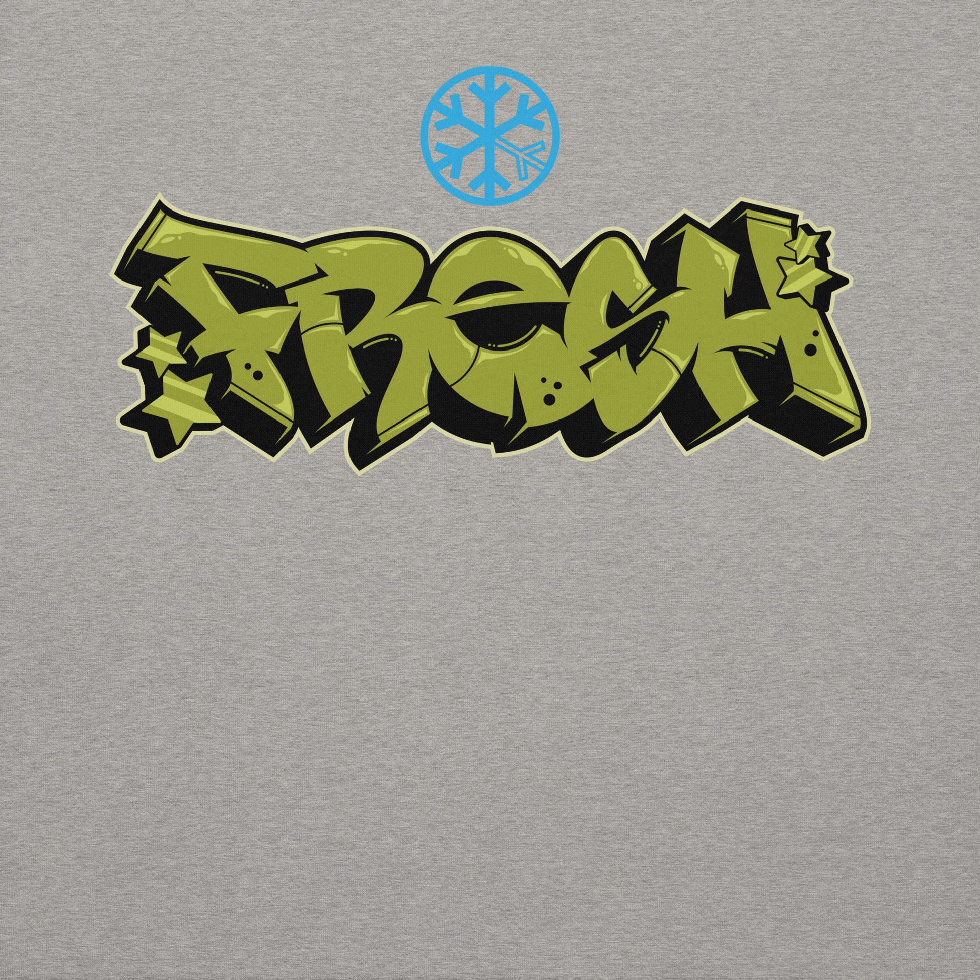 Gray-Fresh Graffiti Piece Sweatshirt from B.Different Clothing, graphic, graffiti-inspired streetwear