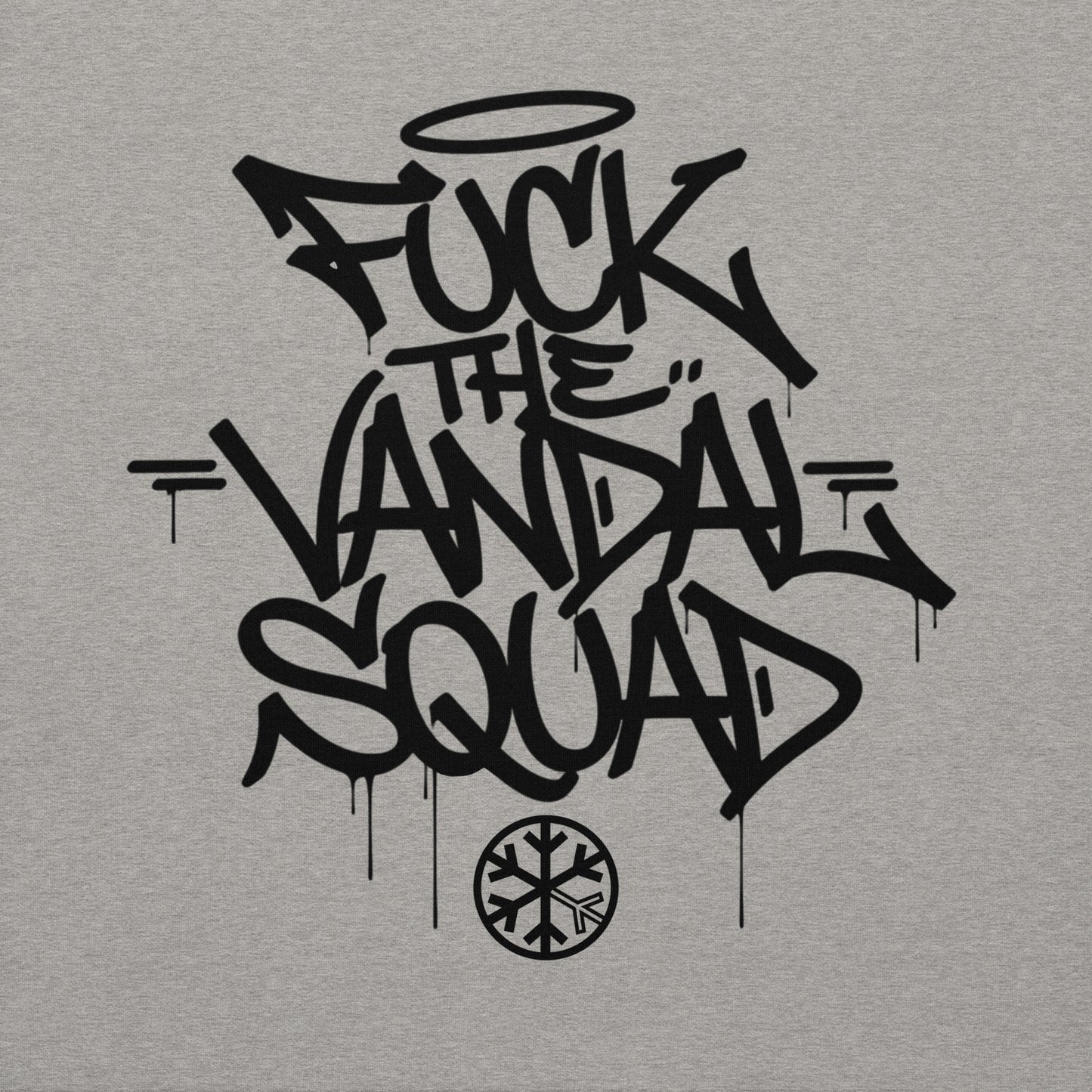 Gray-Fuck The Vandal Squad Graffiti Sweatshirt from B.Different Clothing, graphic, graffiti-inspired streetwear