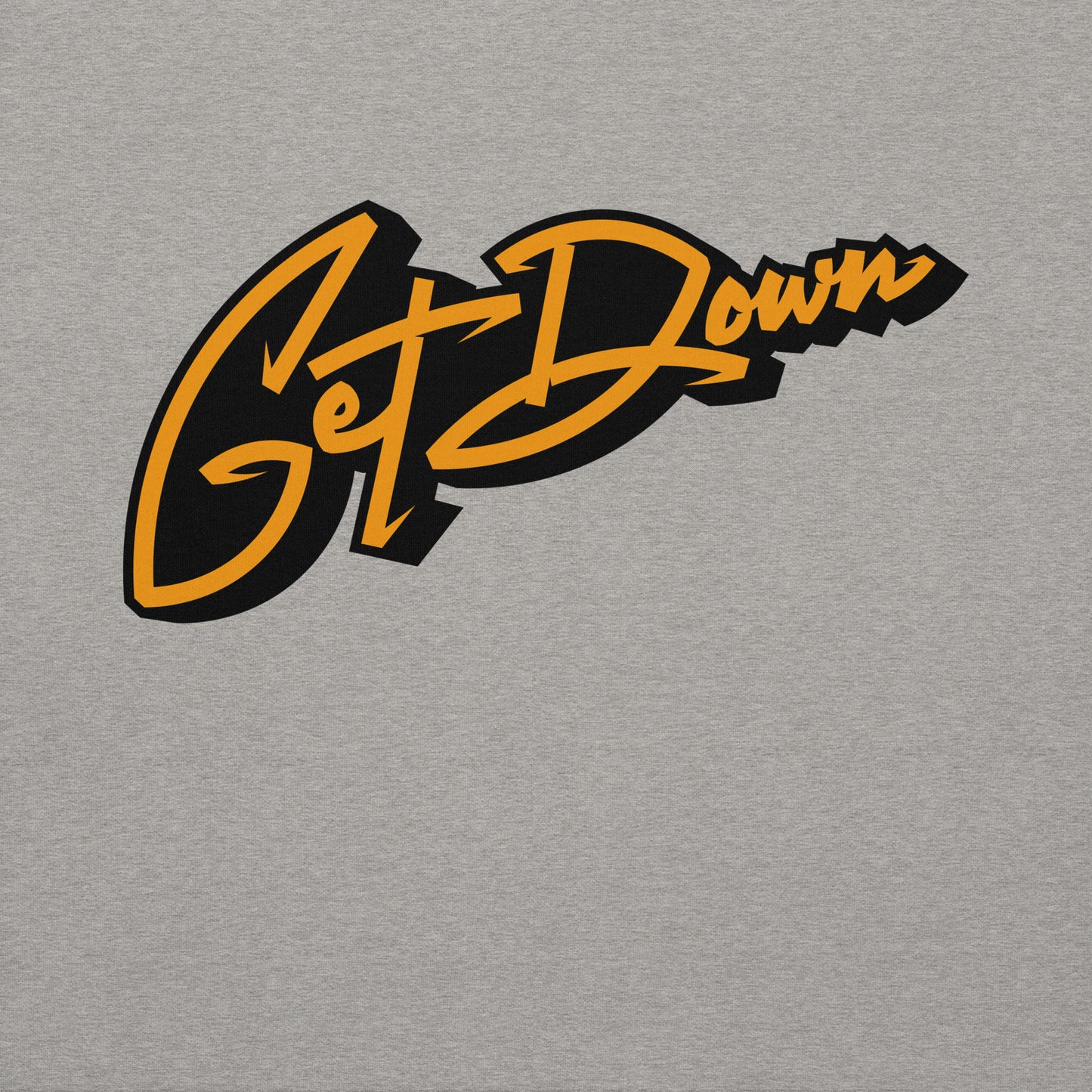 Gray-Get Down Graffiti Tag Sweatshirt from B.Different Clothing, graphic, graffiti-inspired streetwear