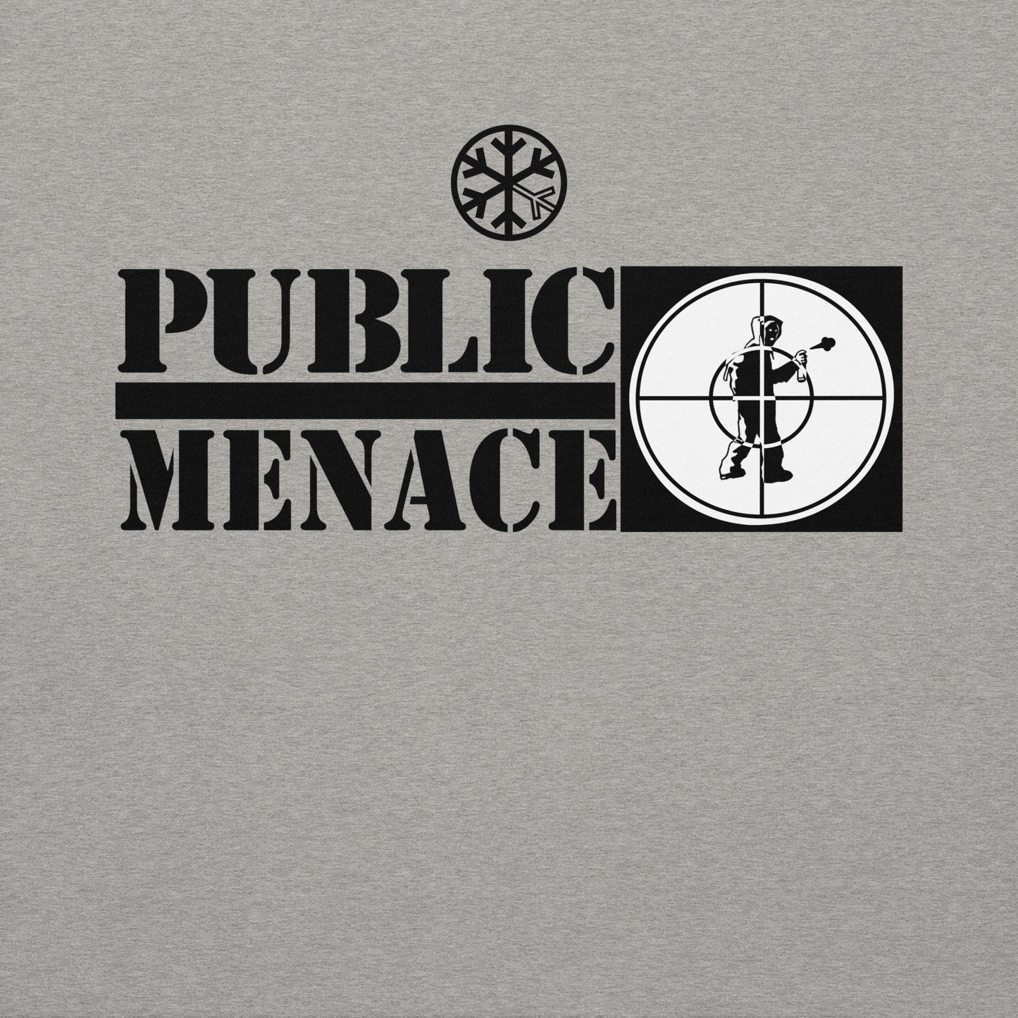Gray-Public Menace Graffiti Sweatshirt from B.Different Clothing, graphic, graffiti-inspired streetwear