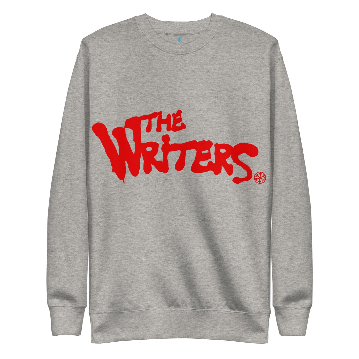 Gray-The Writers Graffiti Lettering Sweatshirt from B.Different Clothing, front view, graffiti-inspired streetwear