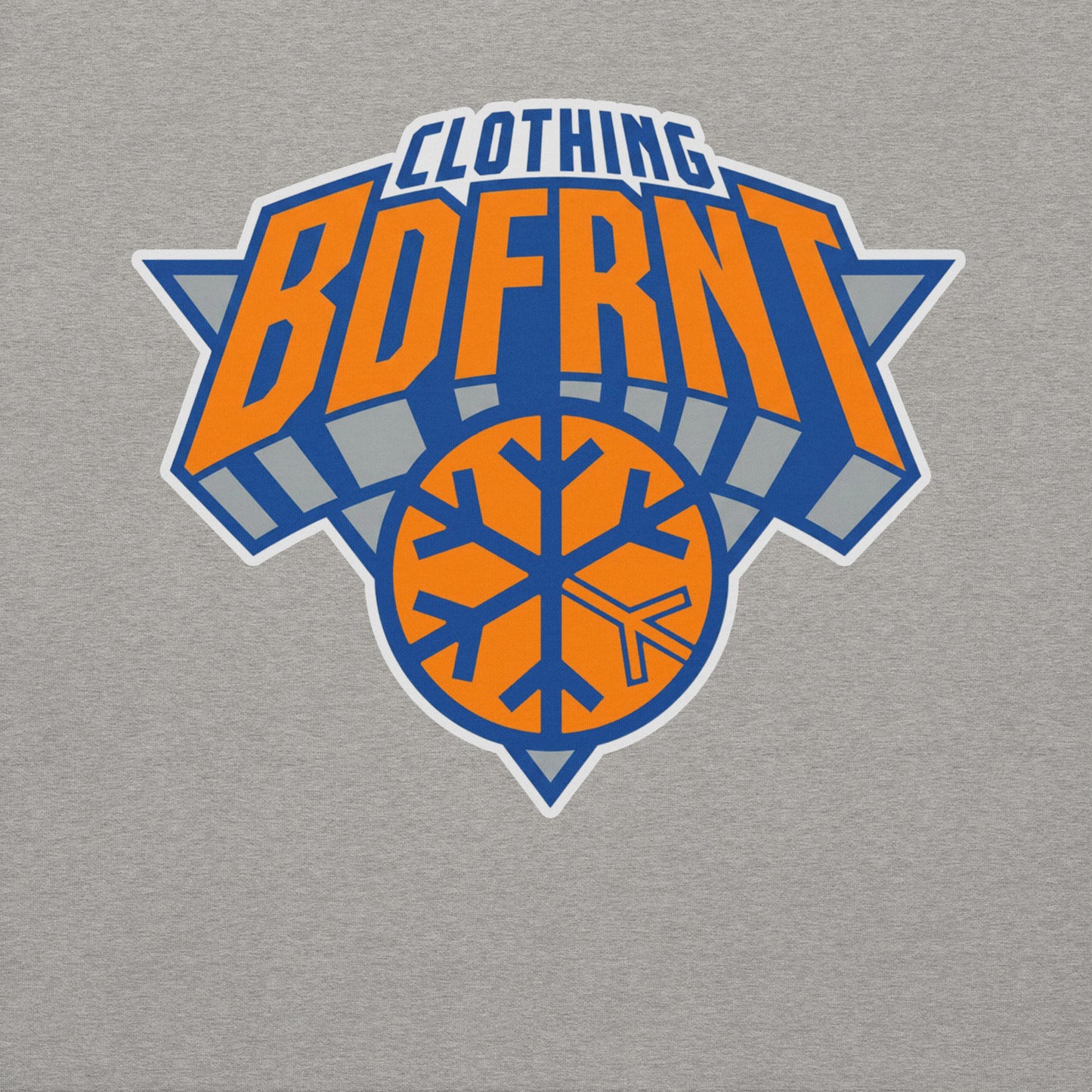 Gray-BDFRNT Logo 2011 Sweatshirt from B.Different Clothing, graphic, graffiti-inspired streetwear