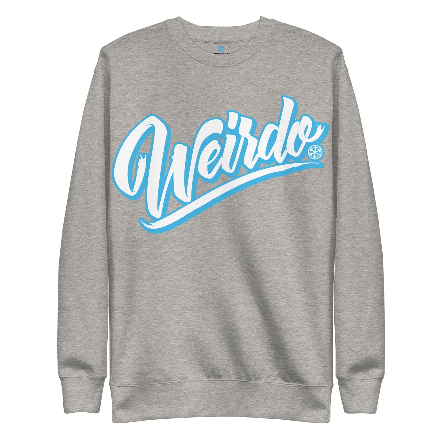Carbon Grey-Weirdo Sweatshirt from B.Different Clothing, front view, graffiti-inspired streetwear