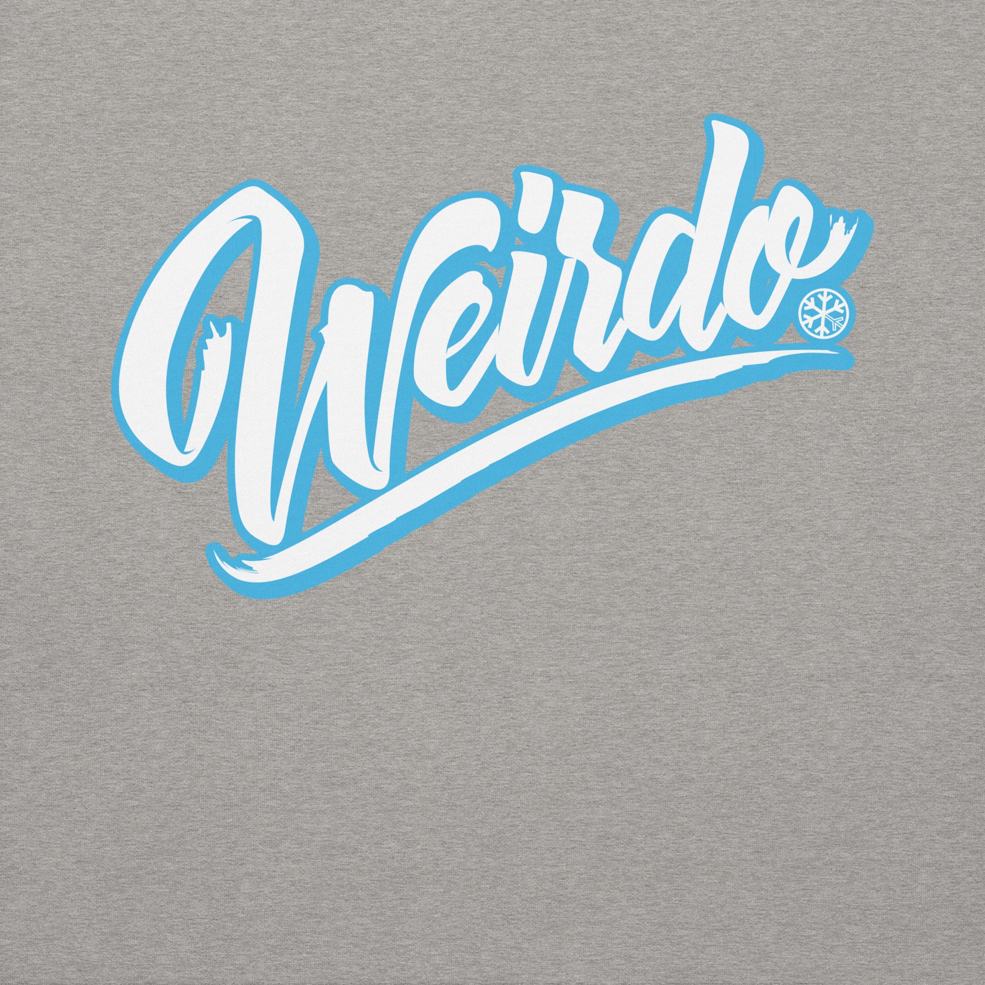 Carbon Grey-Weirdo Sweatshirt from B.Different Clothing, front graphic, graffiti-inspired streetwear