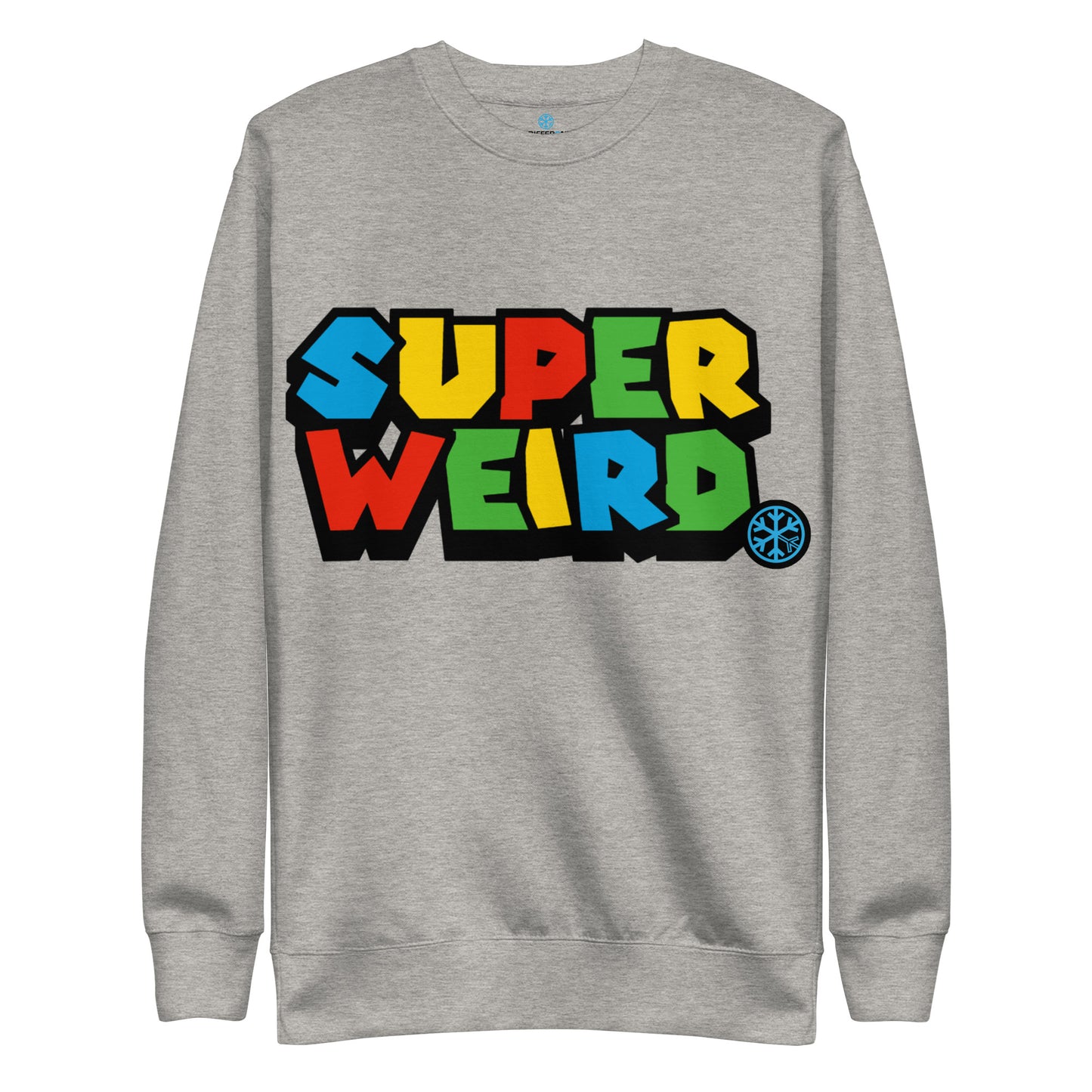 Carbon Grey-Super Weird Bros Sweatshirt from B.Different Clothing, front view, graffiti-inspired streetwear