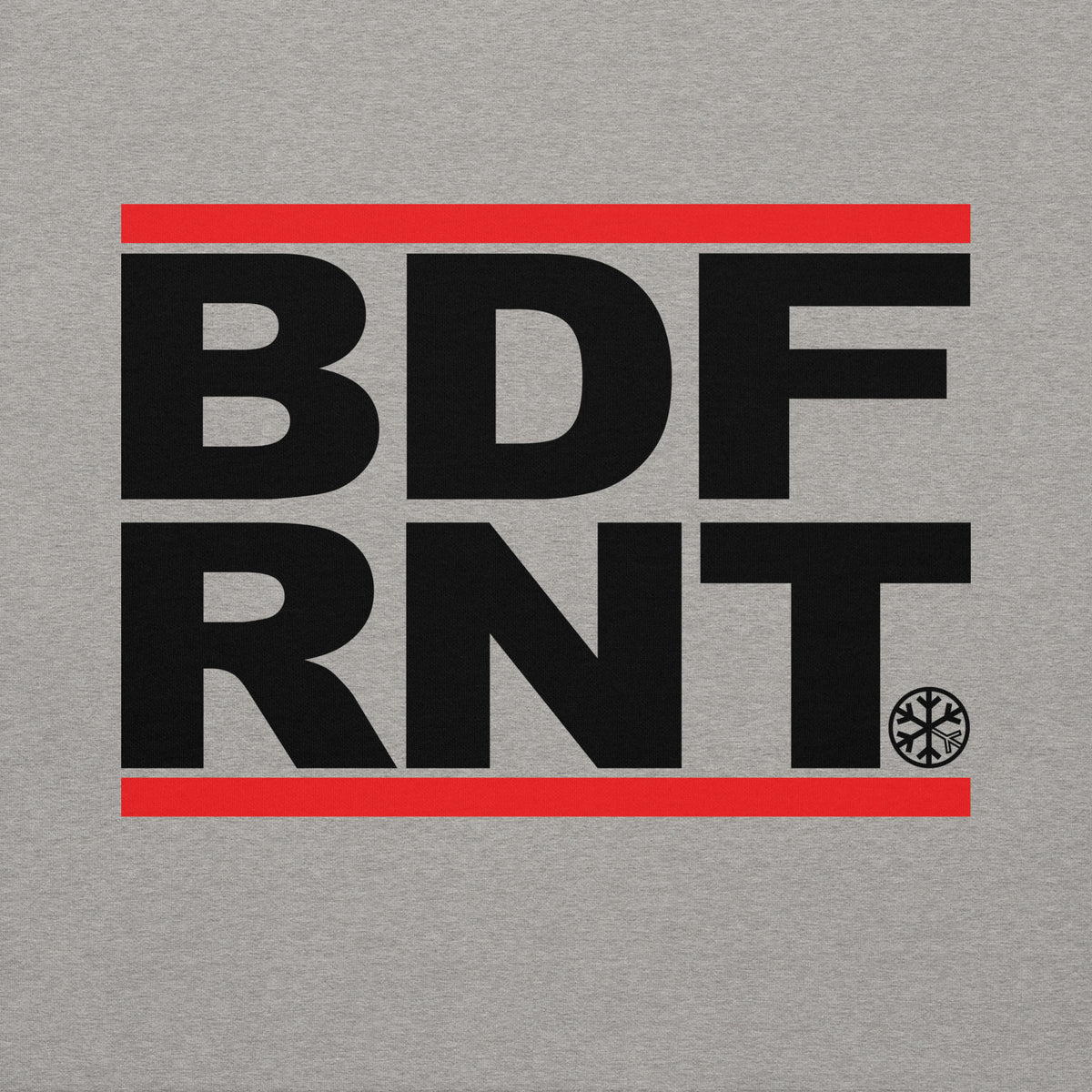 Carbon Grey-BDFRNT OG Logo Sweatshirt from B.Different Clothing, front graphic, graffiti-inspired streetwear