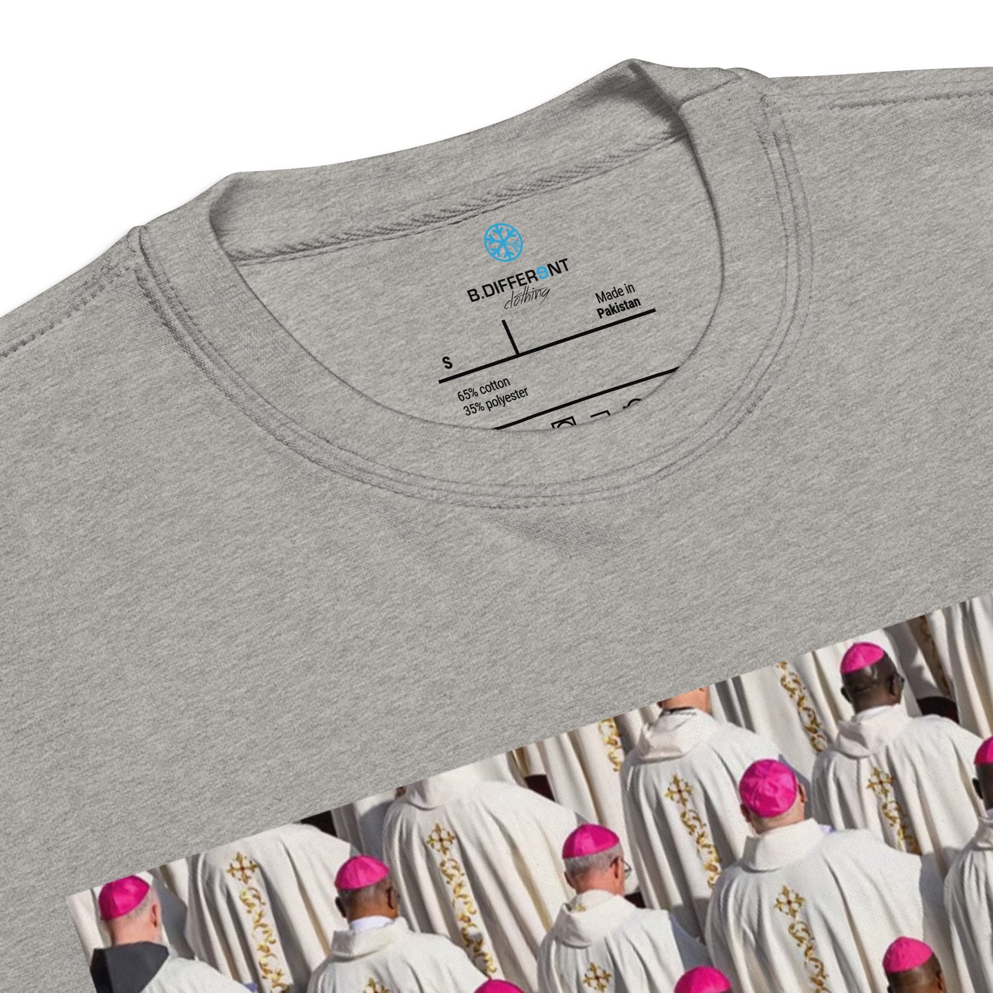 Gray-Vatican Crooks Sweatshirt from B.Different Clothing, collar, graffiti-inspired streetwear