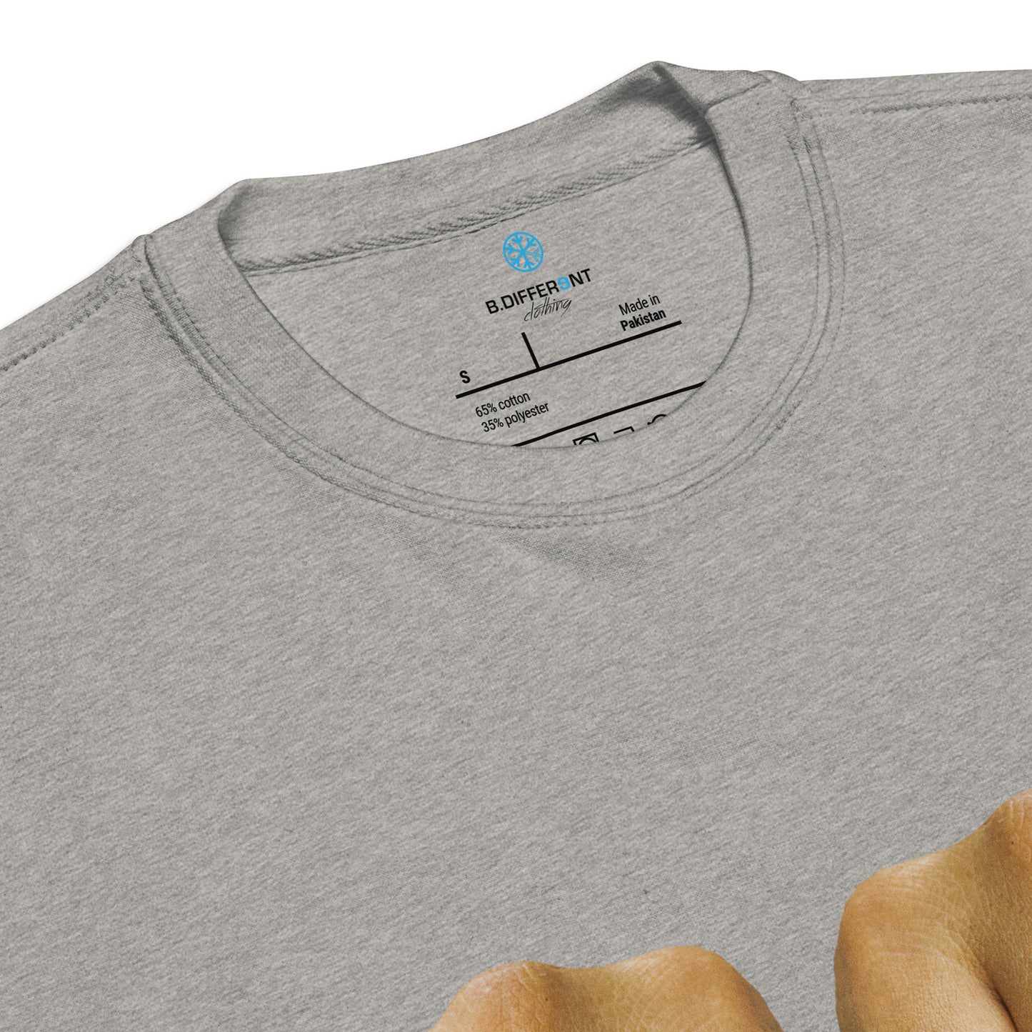 Gray-Outsider Tattoo Sweatshirt from B.Different Clothing, collar, graffiti-inspired streetwear