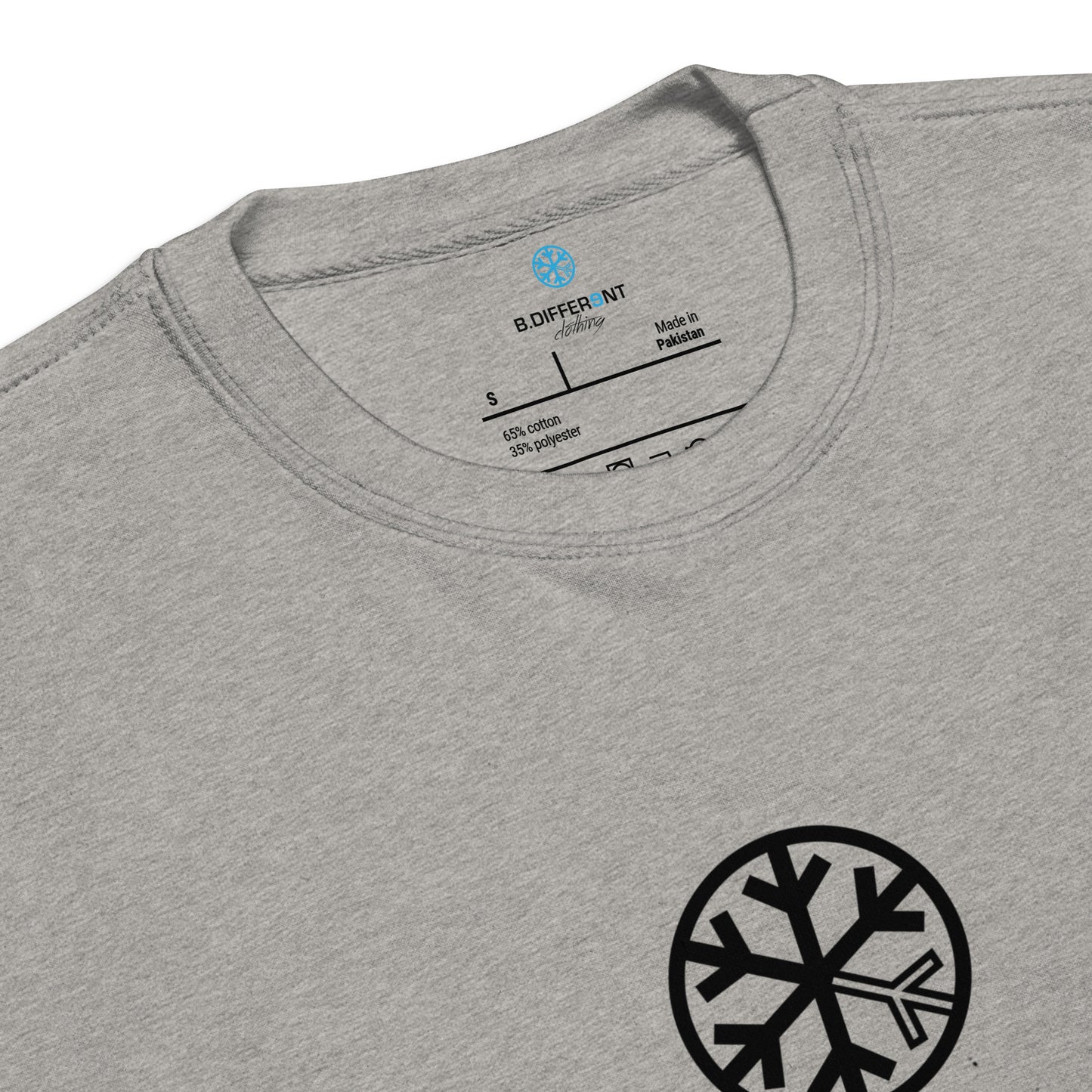 Gray-Outsider Graffiti Tag Sweatshirt from B.Different Clothing, collar, graffiti-inspired streetwear