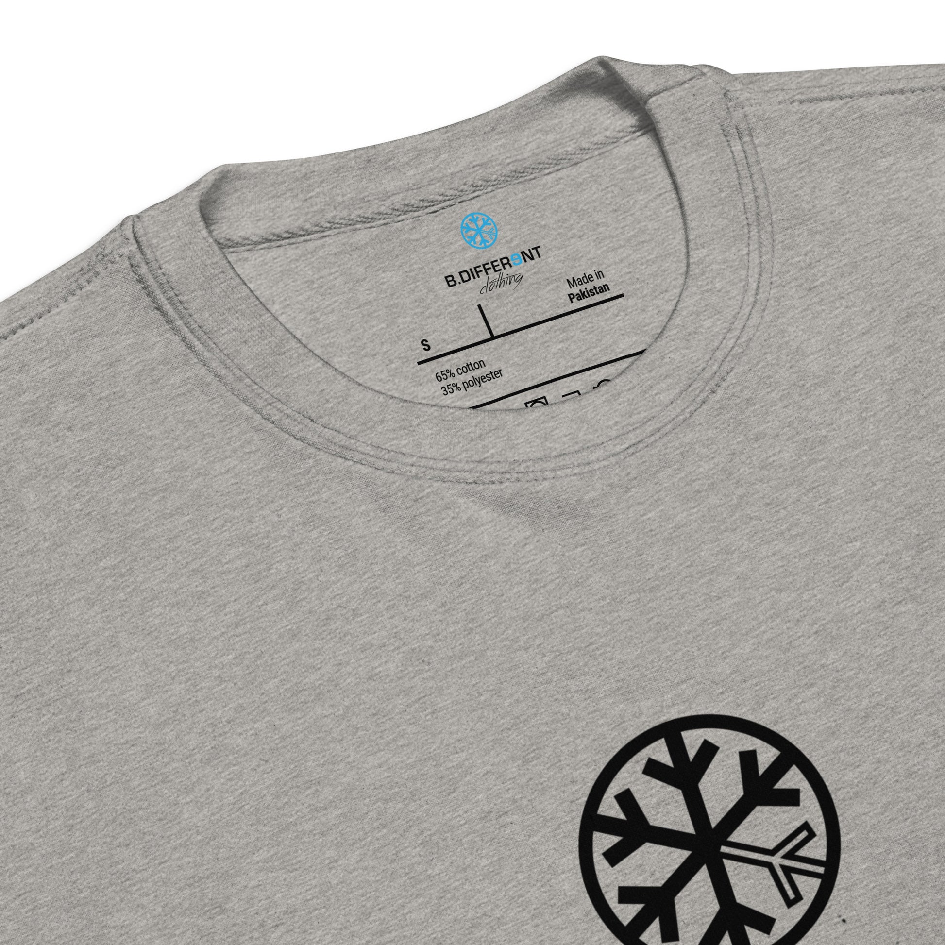 Gray-Outsider Graffiti Tag Sweatshirt from B.Different Clothing, collar, graffiti-inspired streetwear