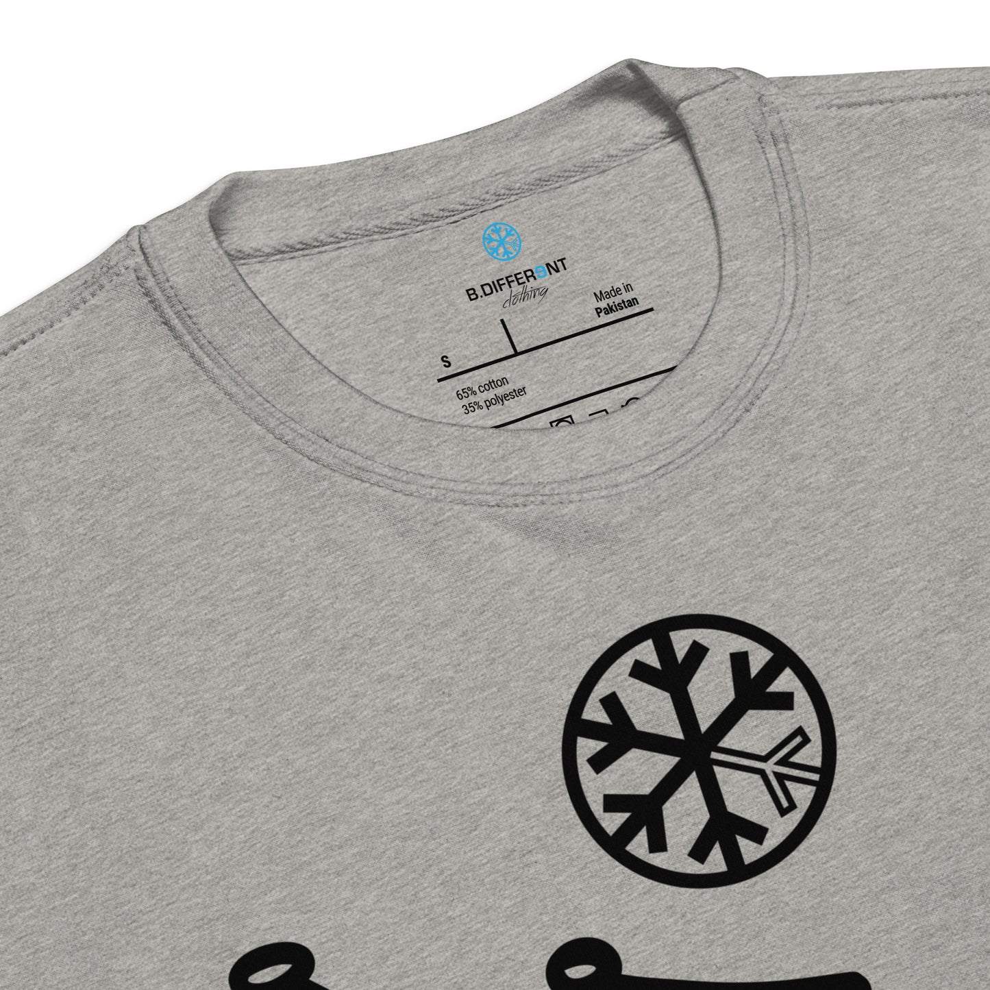 Gray-Misfit Graffiti Tag Sweatshirt from B.Different Clothing, collar, graffiti-inspired streetwear