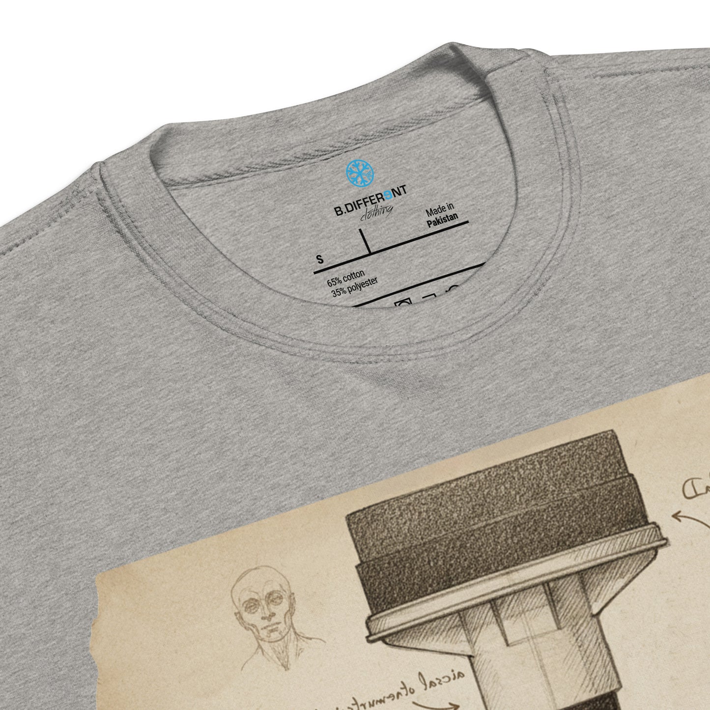 Gray-Marker Sketch Graffiti Sweatshirt from B.Different Clothing, collar, graffiti-inspired streetwear