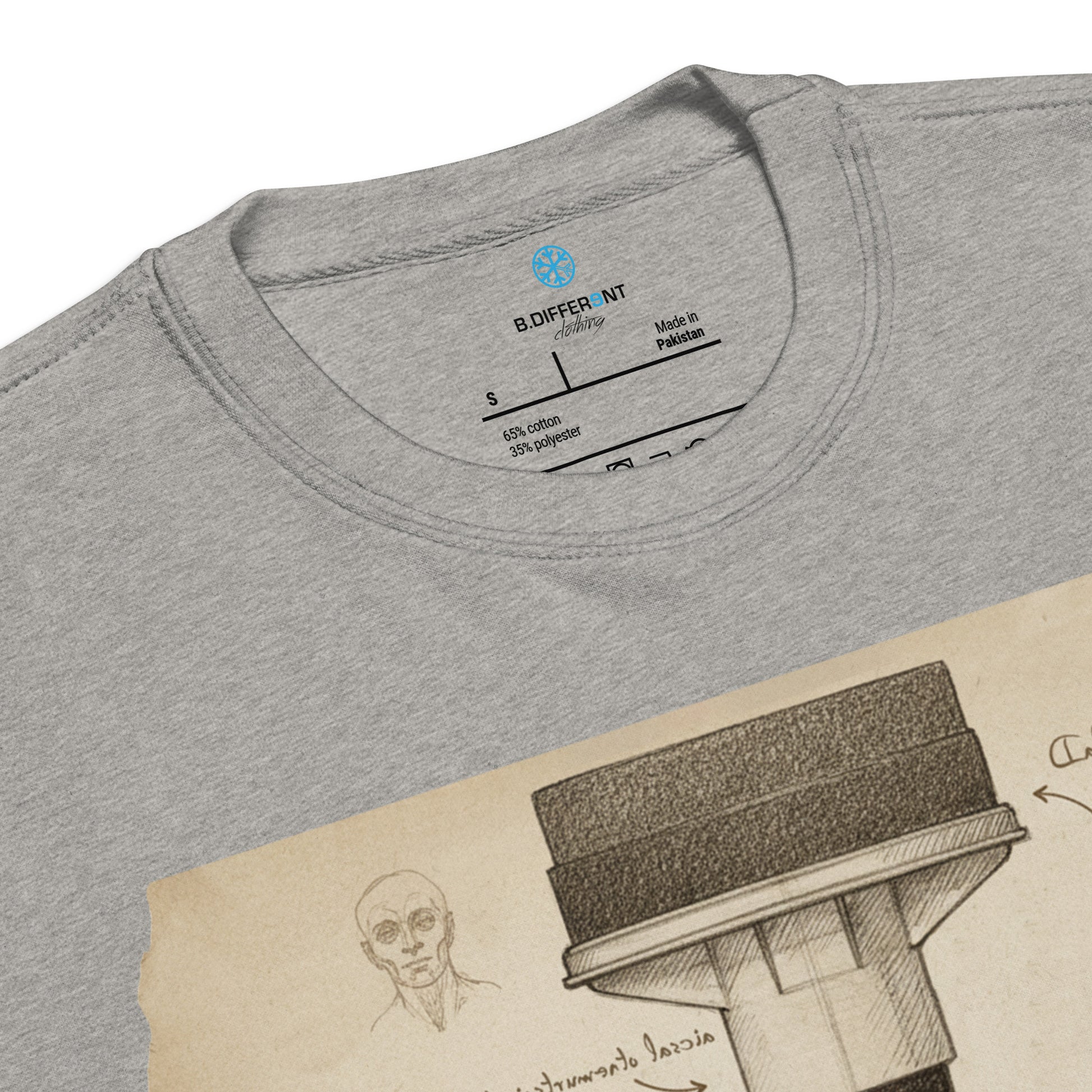 Gray-Marker Sketch Graffiti Sweatshirt from B.Different Clothing, collar, graffiti-inspired streetwear