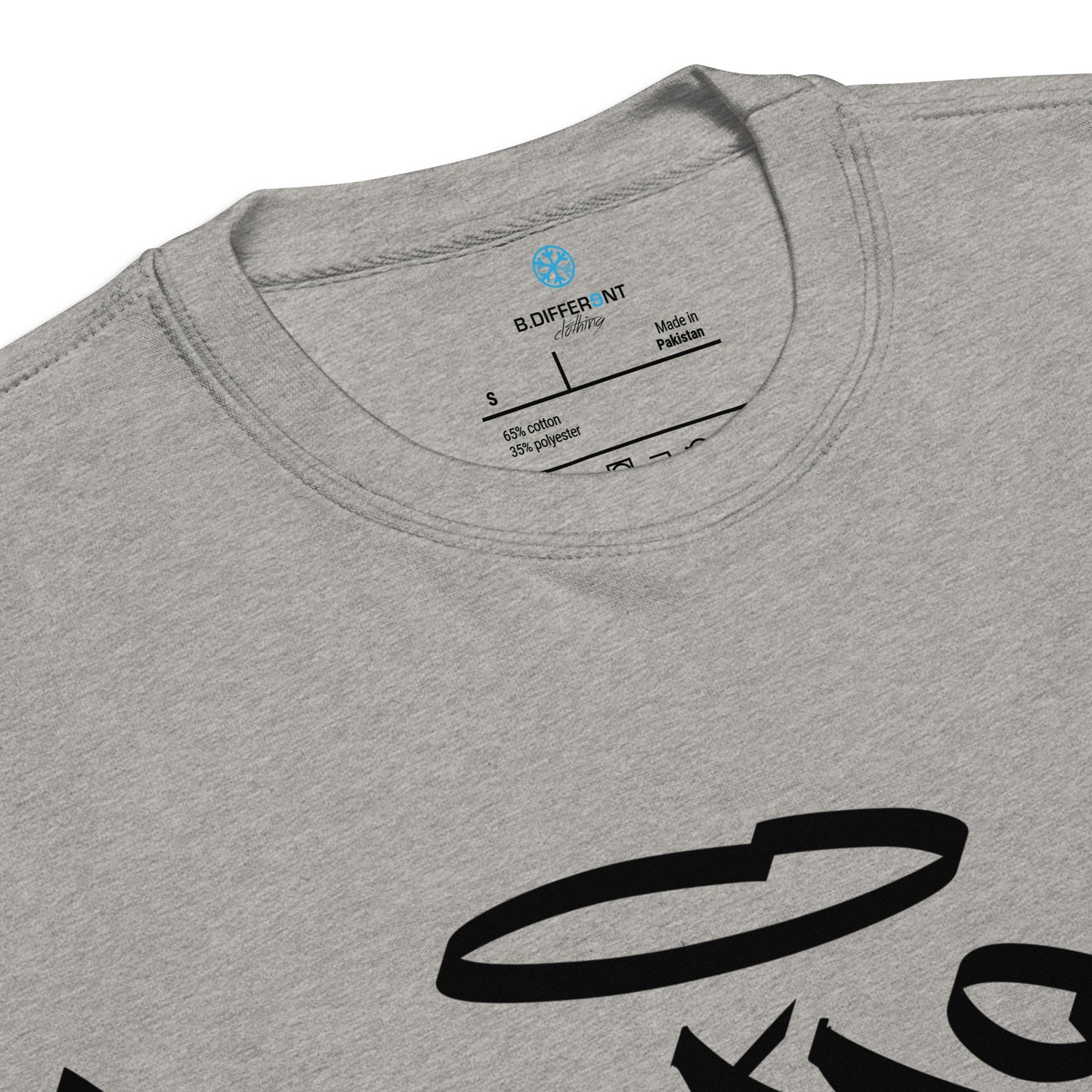 Gray-Weirdo Tag Graffiti Sweatshirt from B.Different Clothing, collar, graffiti-inspired streetwear