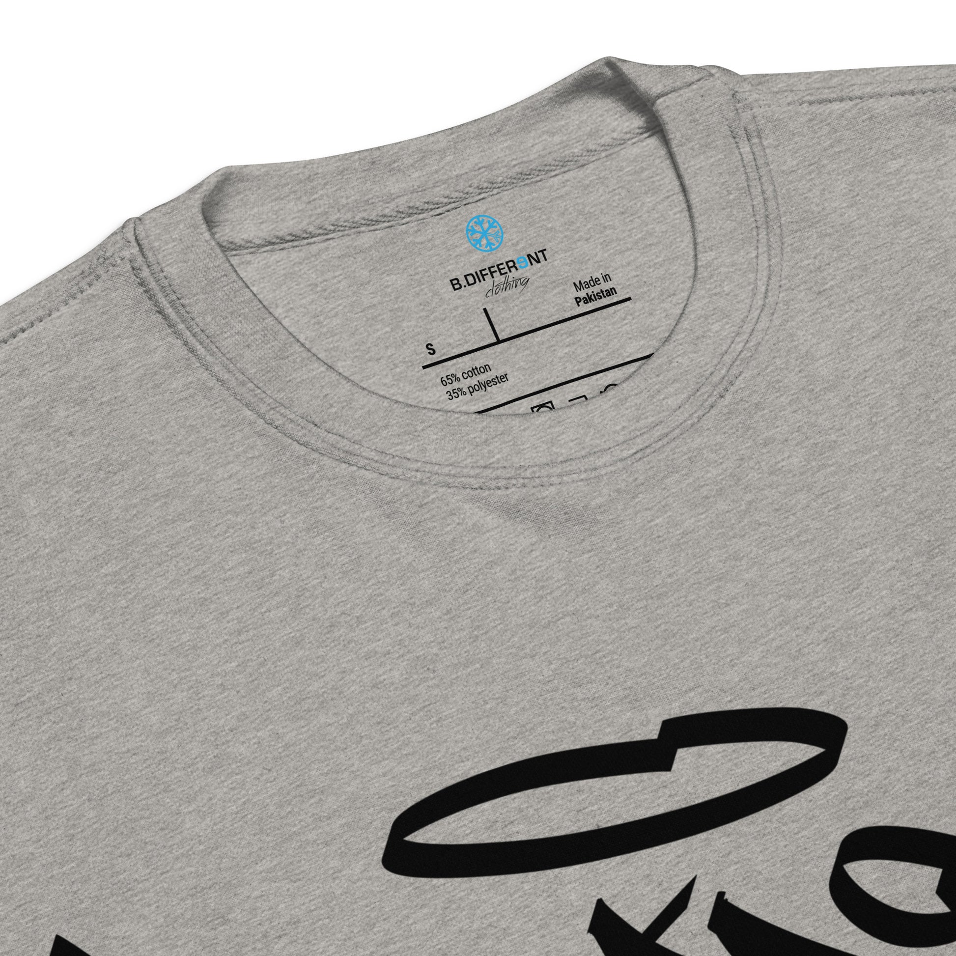 Gray-Weirdo Tag Graffiti Sweatshirt from B.Different Clothing, collar, graffiti-inspired streetwear