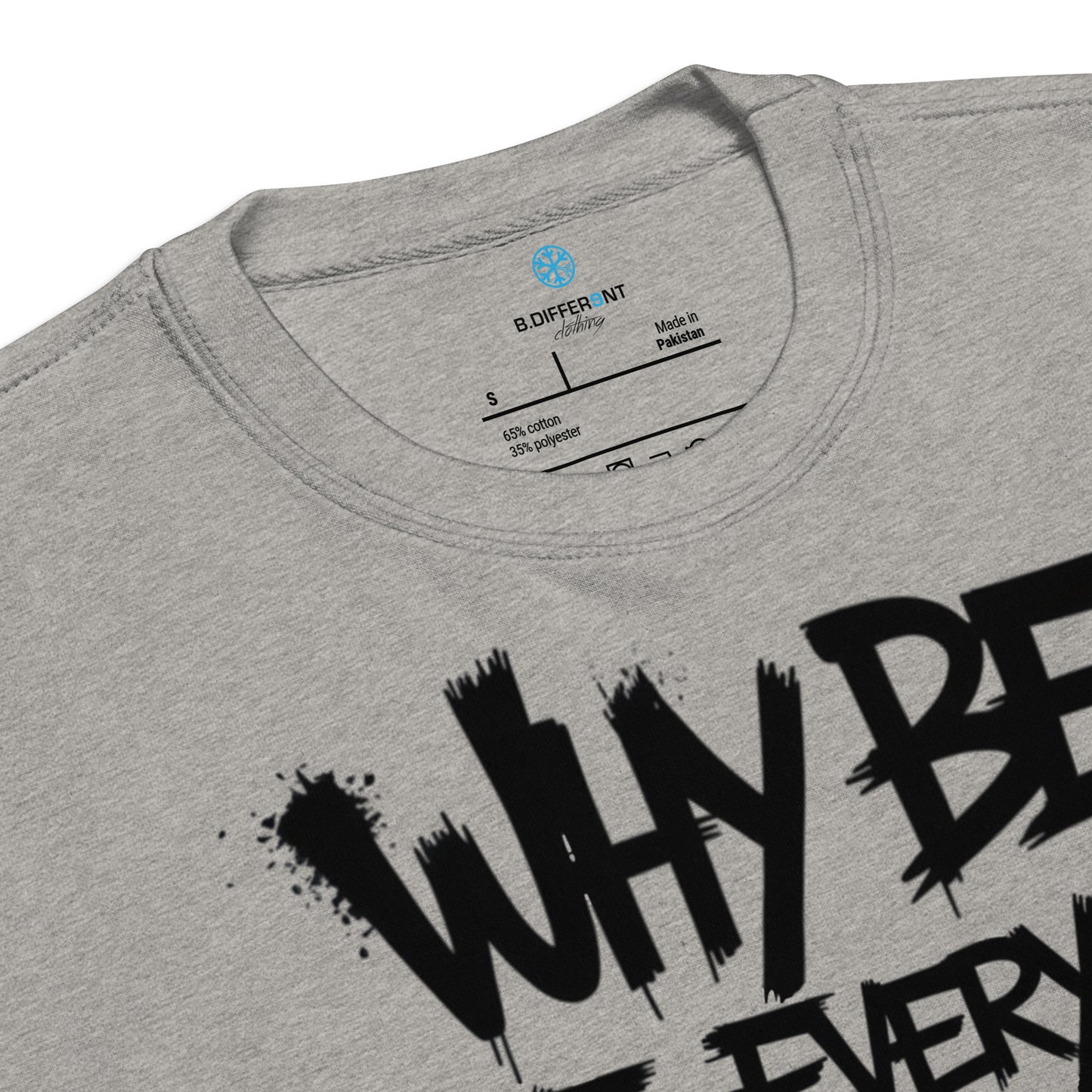 Gray-Chaos They Fear Graffiti Tag Sweatshirt from B.Different Clothing, collar, graffiti-inspired streetwear