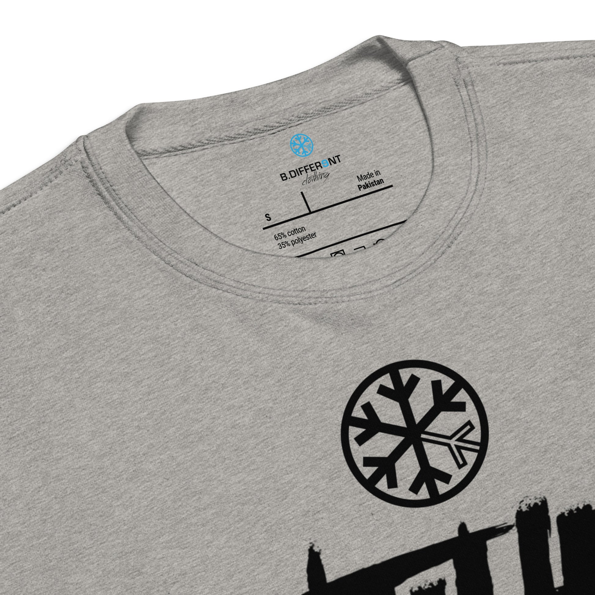 Gray-Antihero Graffiti Tag Sweatshirt from B.Different Clothing, collar, graffiti-inspired streetwear