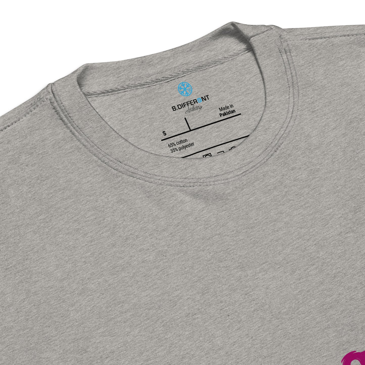 Gray-Stay Fly Graffiti Character Sweatshirt from B.Different Clothing, collar, graffiti-inspired streetwear