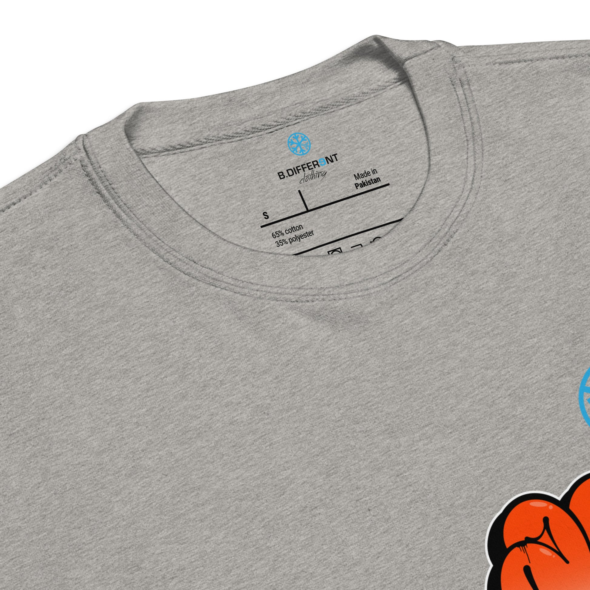 Gray-ACAB Girl Graffiti Sweatshirt from B.Different Clothing, collar, graffiti-inspired streetwear