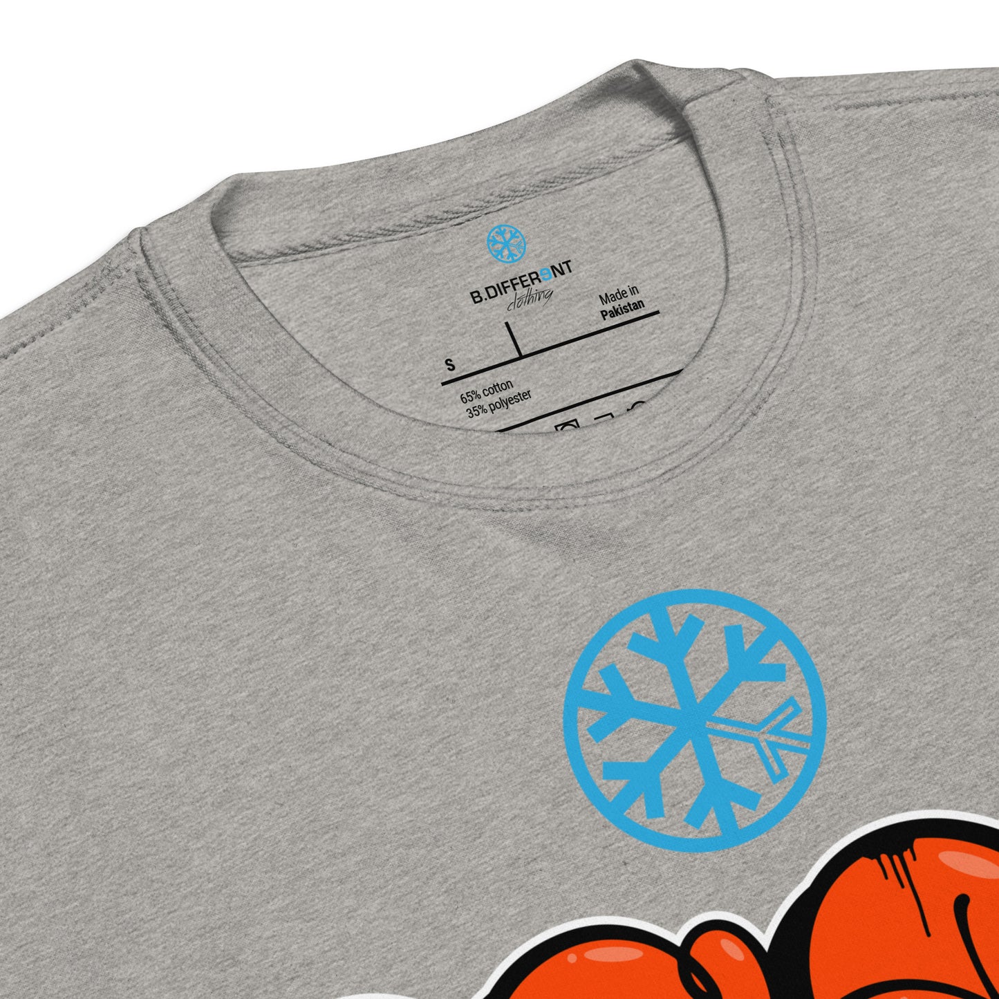 Gray-ACAB Graffiti Throw-up Sweatshirt from B.Different Clothing, collar, graffiti-inspired streetwear