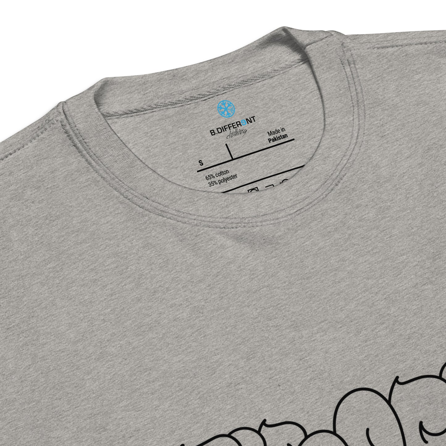 Gray-Antisocial Graffiti Hollow Sweatshirt from B.Different Clothing, collar, graffiti-inspired streetwear