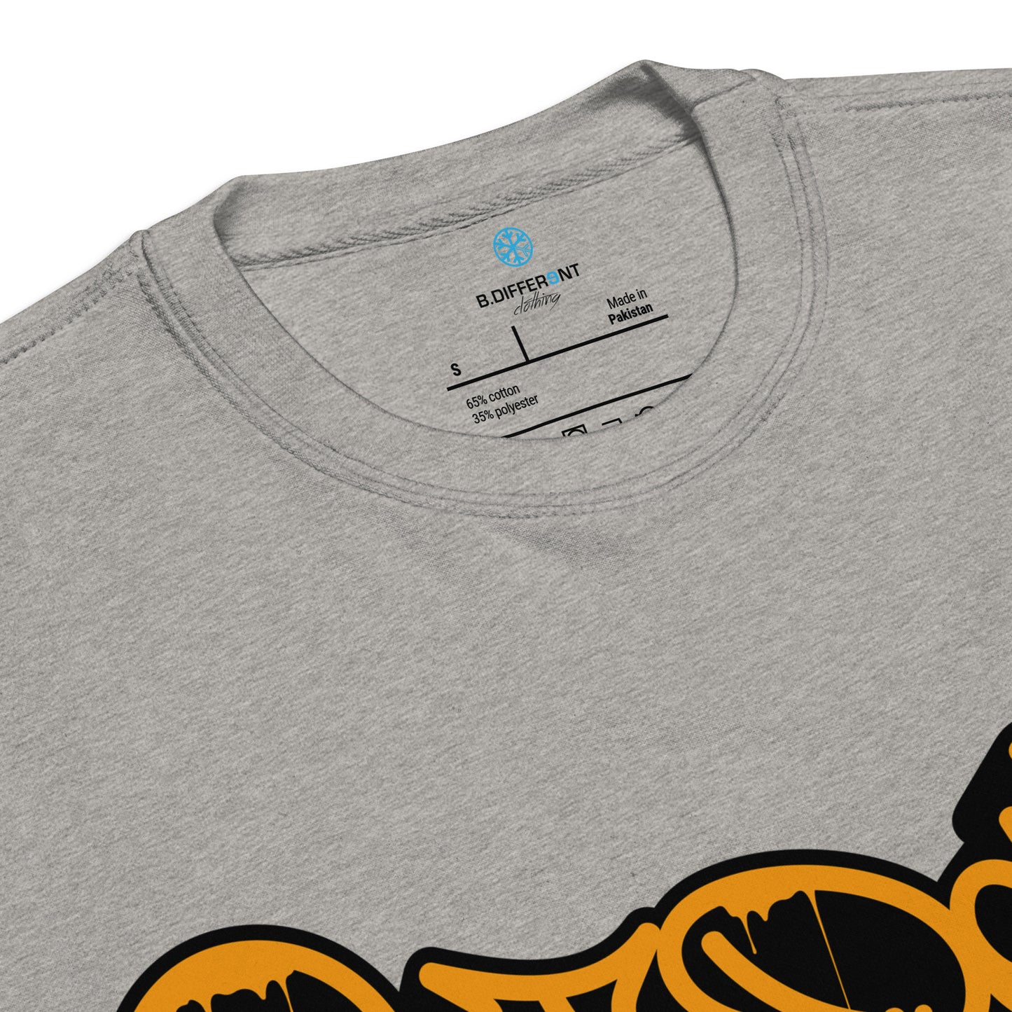 Gray-Get Down Graffiti Tag Sweatshirt from B.Different Clothing, collar, graffiti-inspired streetwear