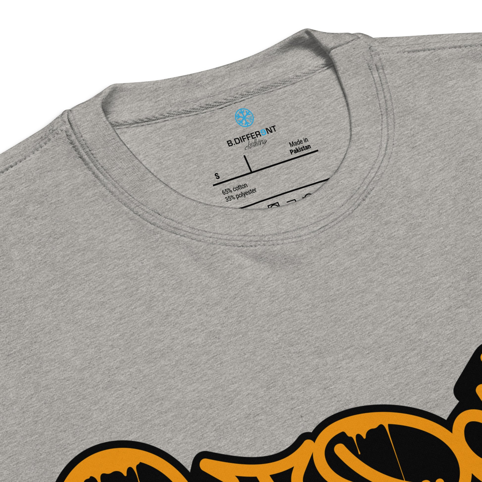 Gray-Get Down Graffiti Tag Sweatshirt from B.Different Clothing, collar, graffiti-inspired streetwear