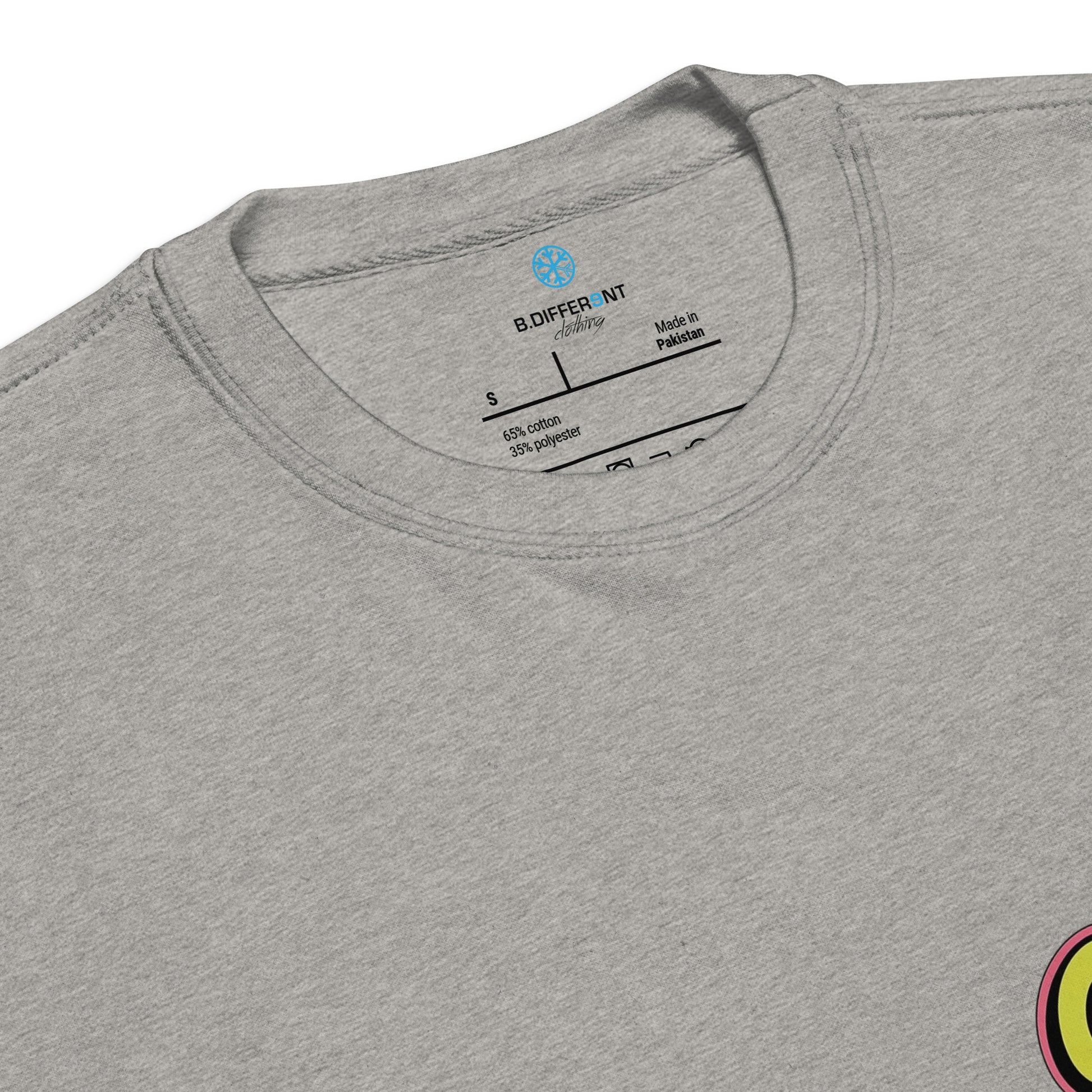 Gray-Cereal Sprayer Graffiti Sweatshirt from B.Different Clothing, collar, graffiti-inspired streetwear