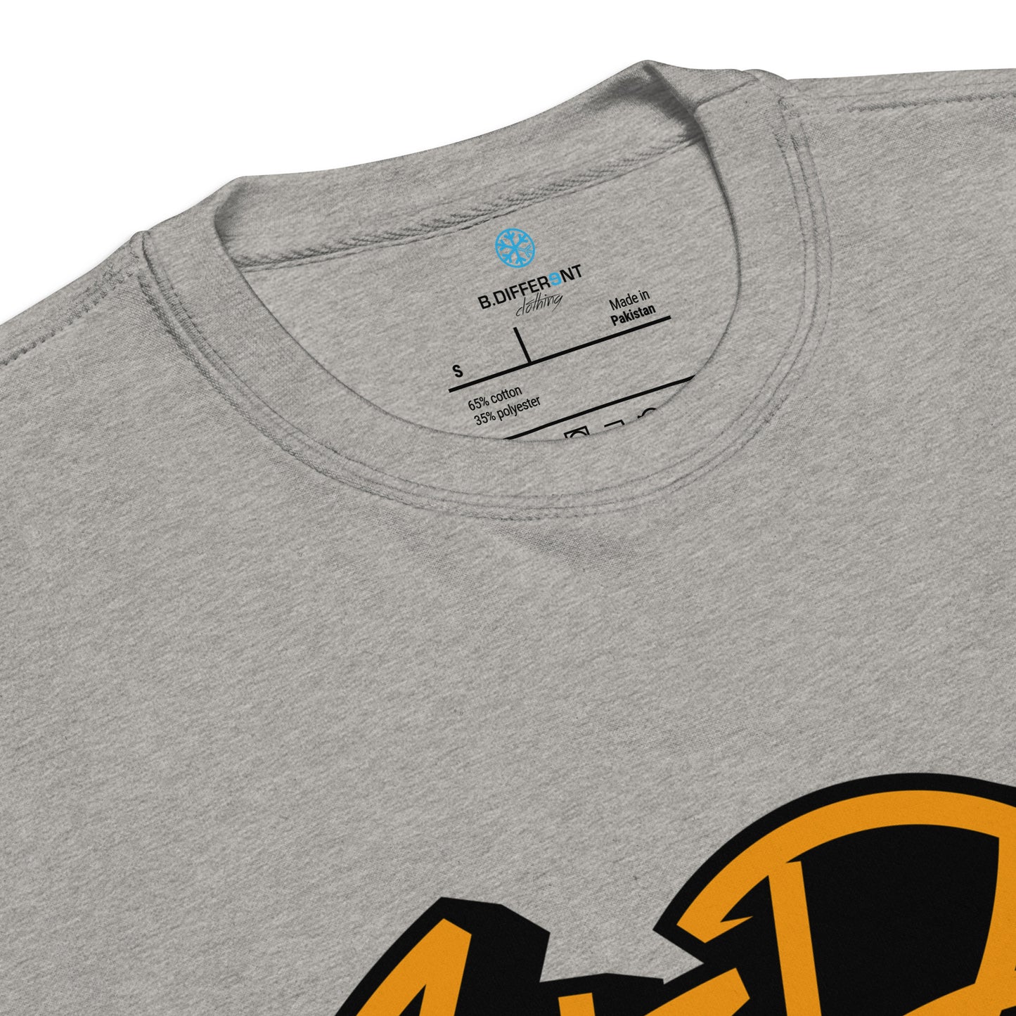 Gray-Get Down Graffiti Tag Sweatshirt from B.Different Clothing, collar, graffiti-inspired streetwear