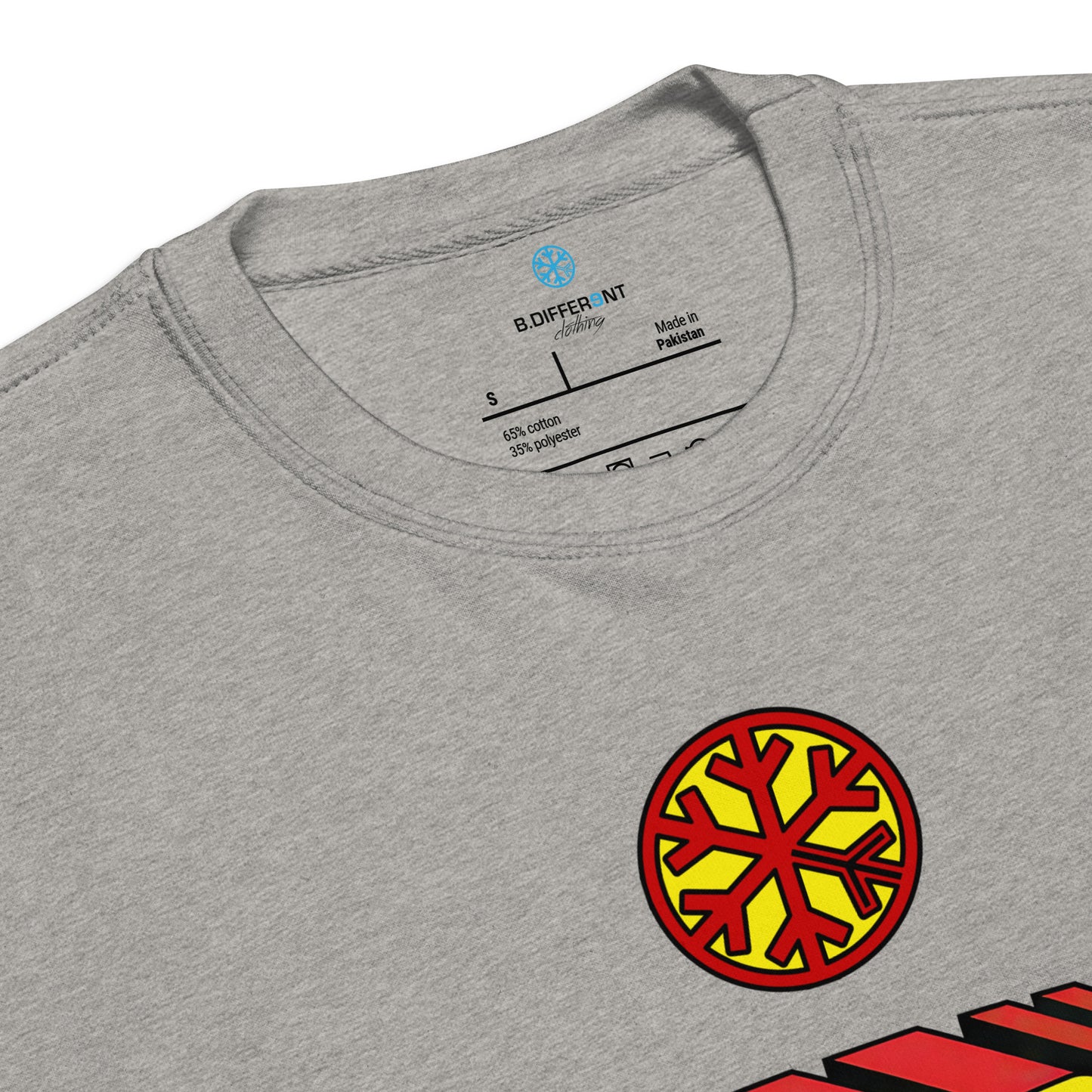 Gray-Superweird Sweatshirt from B.Different Clothing, collar, graffiti-inspired streetwear