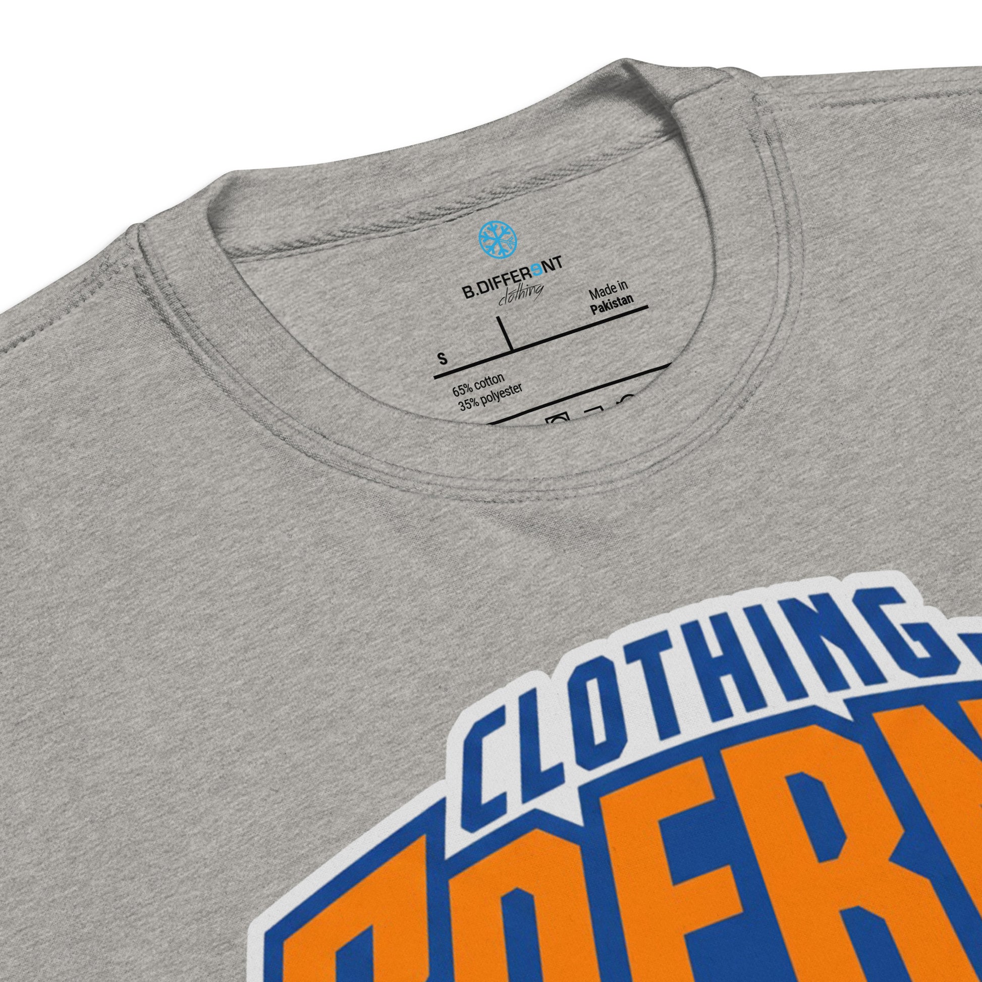 Gray-BDFRNT Logo 2011 Sweatshirt from B.Different Clothing, collar, graffiti-inspired streetwear