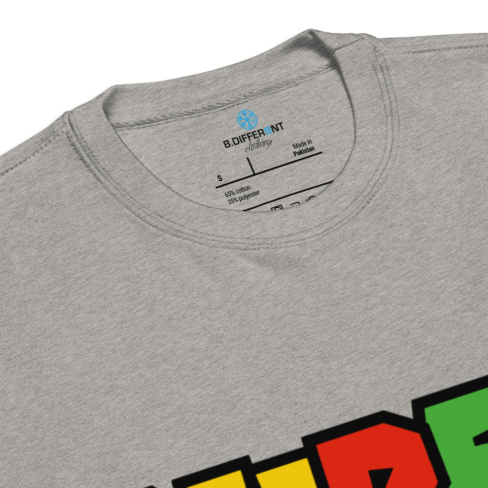 Carbon Grey-Super Weird Bros Sweatshirt from B.Different Clothing, collar, graffiti-inspired streetwear