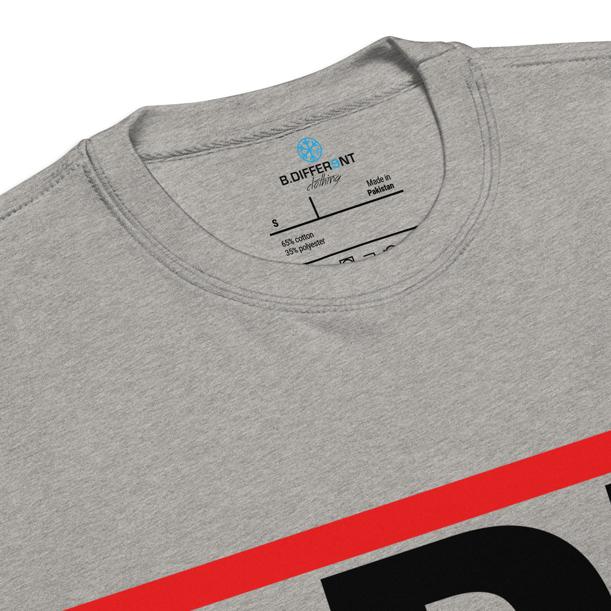 Carbon Grey-BDFRNT OG Logo Sweatshirt from B.Different Clothing, collar, graffiti-inspired streetwear