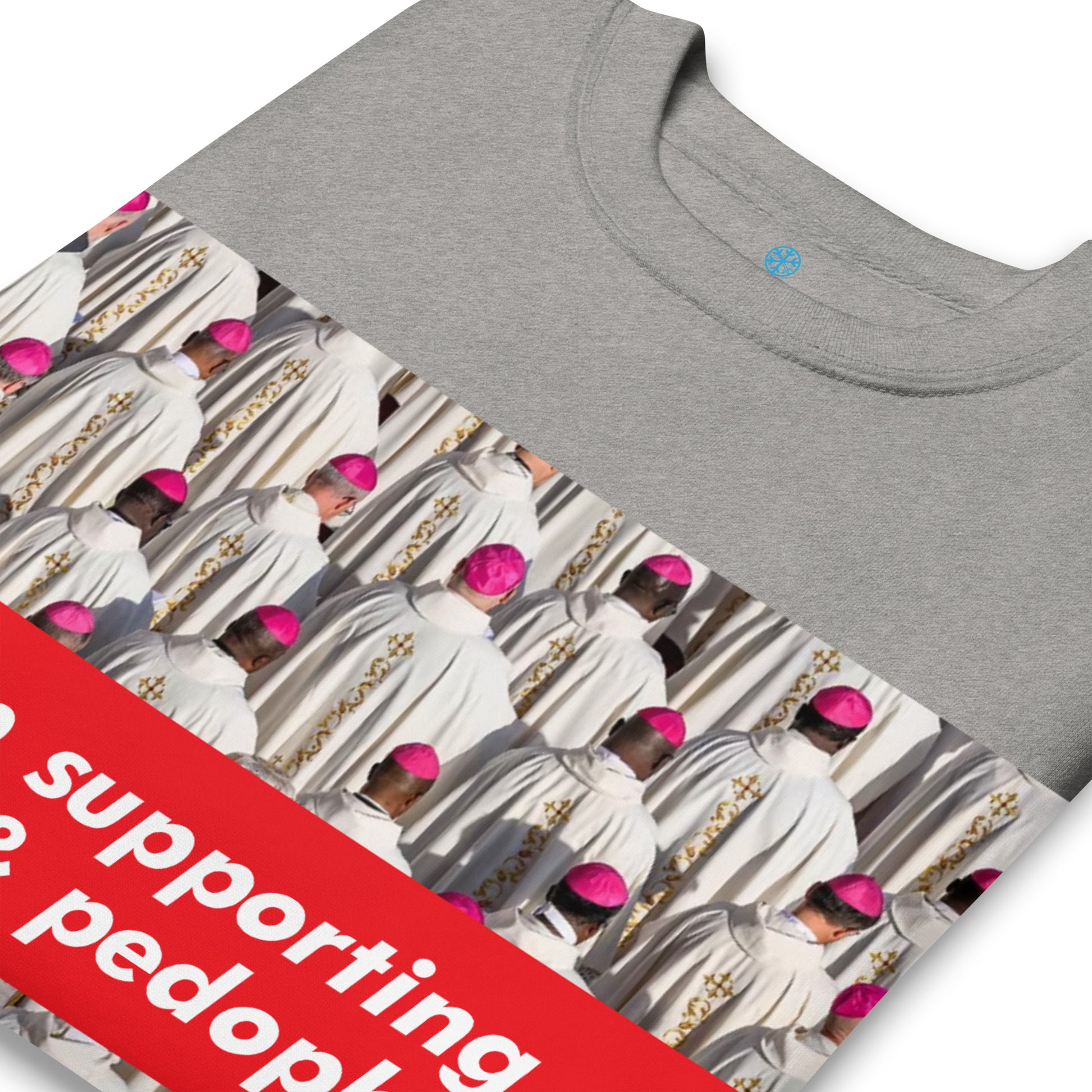 Gray-Vatican Crooks Sweatshirt from B.Different Clothing, detail, graffiti-inspired streetwear