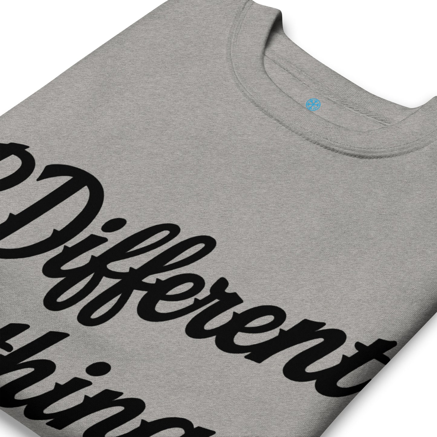 Gray-The League Sweatshirt from B.Different Clothing, detail, graffiti-inspired streetwear