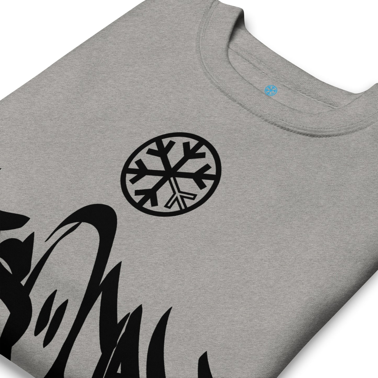 Gray-Antisocial Graffiti Tag Sweatshirt from B.Different Clothing, detail, graffiti-inspired streetwear