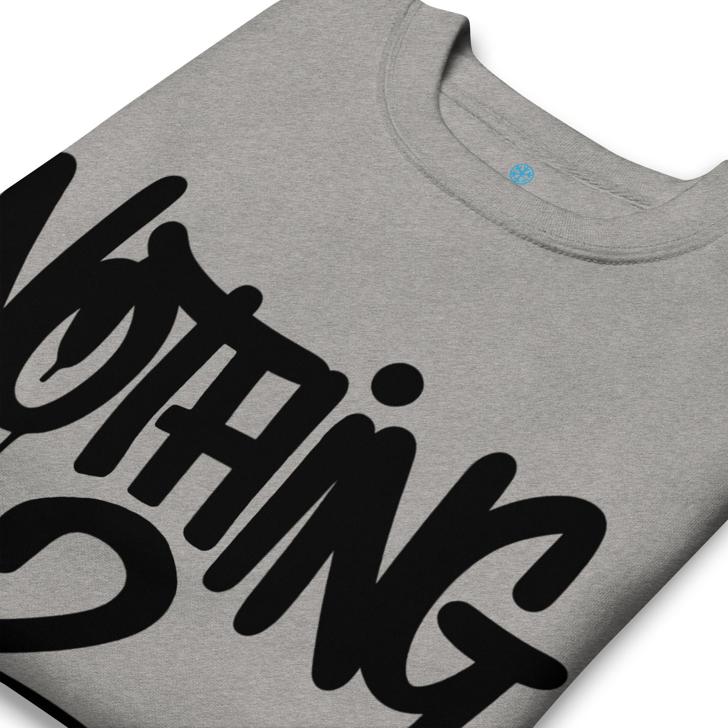 Gray-Nothing 2 Obey Graffiti Sweatshirt from B.Different Clothing, detail, graffiti-inspired streetwear
