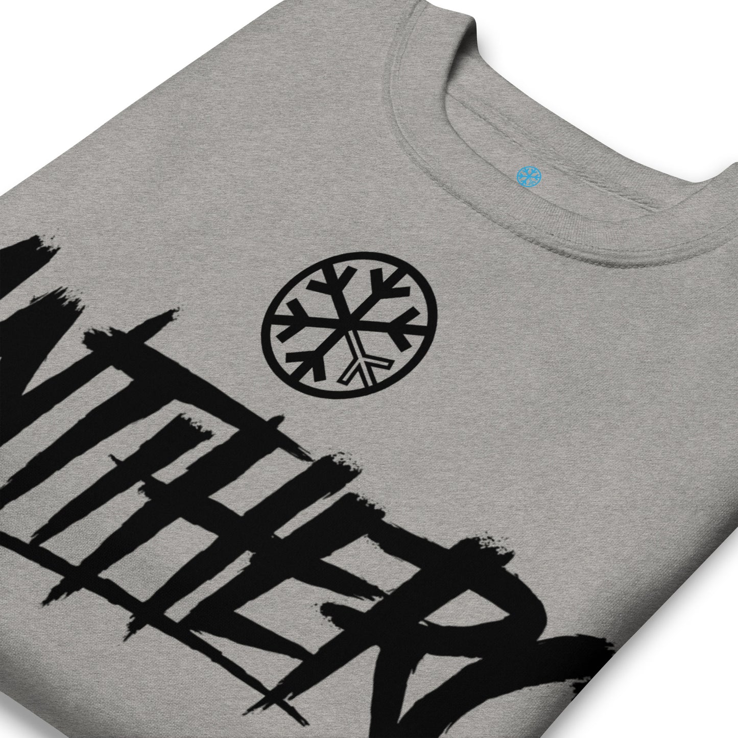 Gray-Antihero Graffiti Tag Sweatshirt from B.Different Clothing, detail, graffiti-inspired streetwear