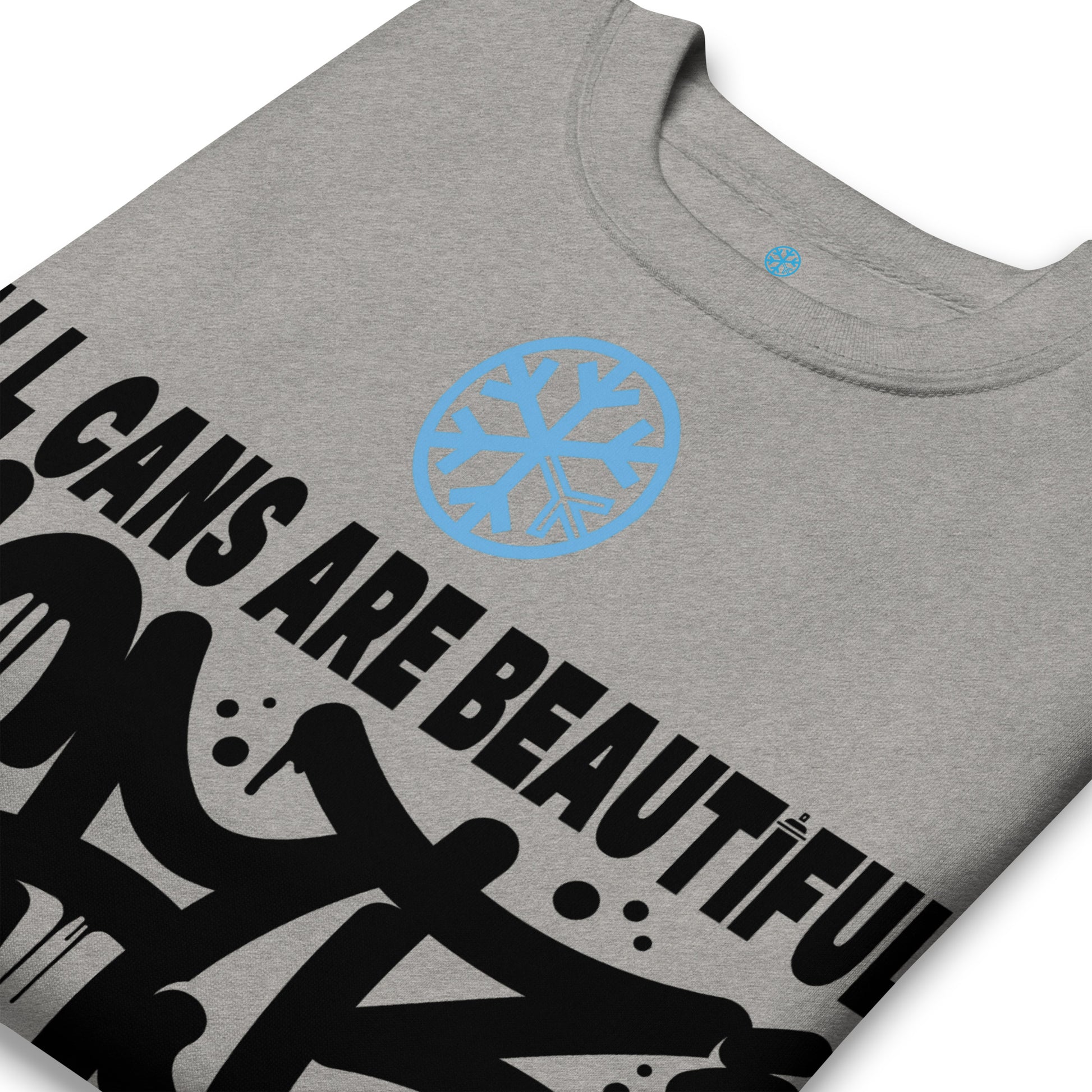 Gray-Acab Graffiti Tag Sweatshirt from B.Different Clothing, detail, graffiti-inspired streetwear