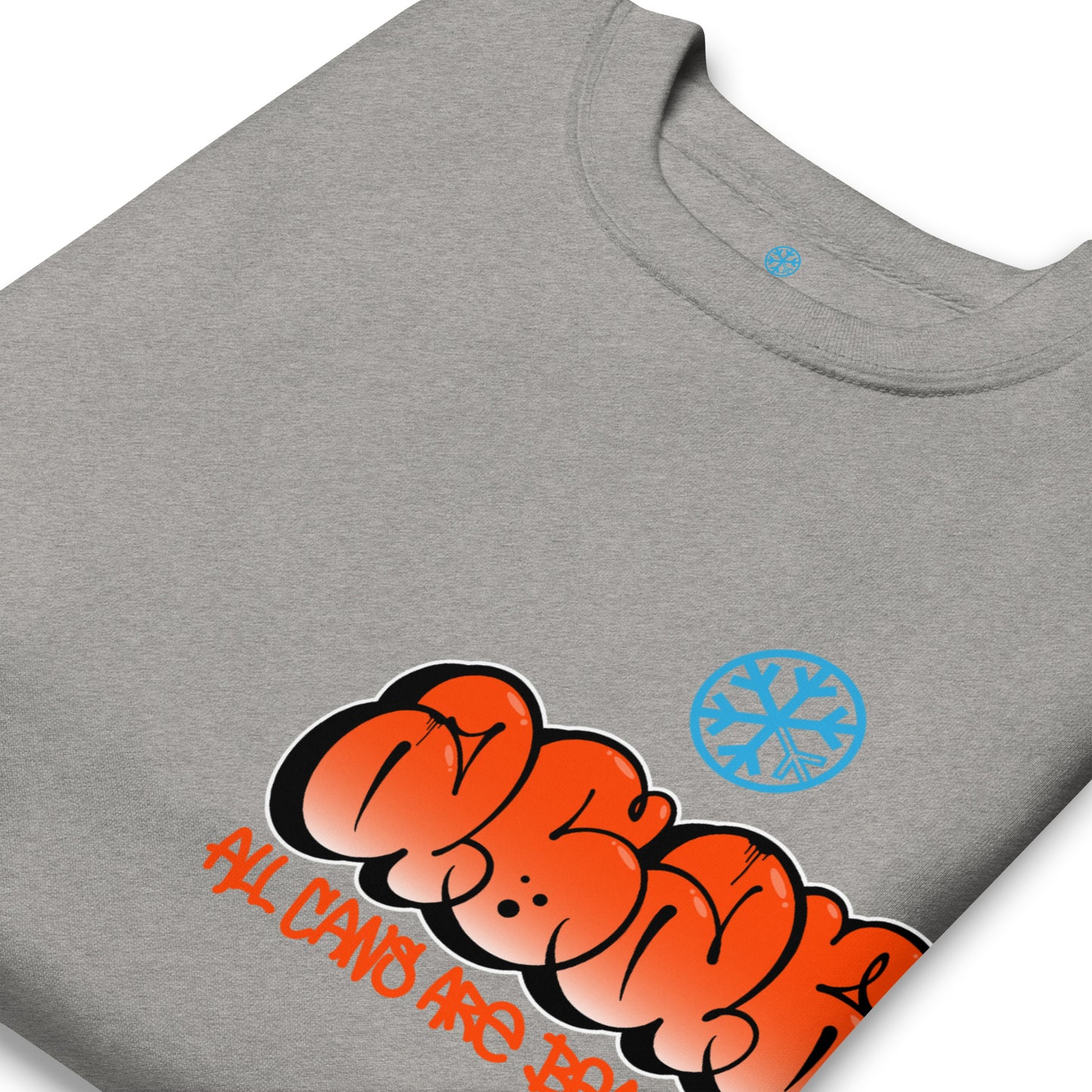 Gray-ACAB Girl Graffiti Sweatshirt from B.Different Clothing, detail, graffiti-inspired streetwear