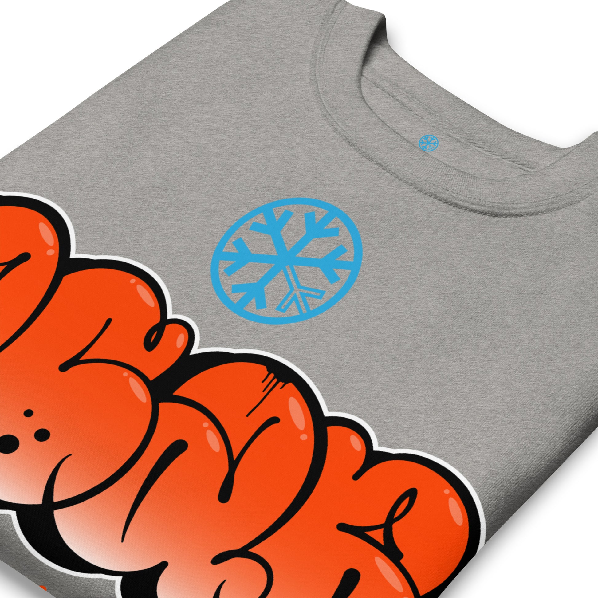 Gray-ACAB Graffiti Throw-up Sweatshirt from B.Different Clothing, detail, graffiti-inspired streetwear