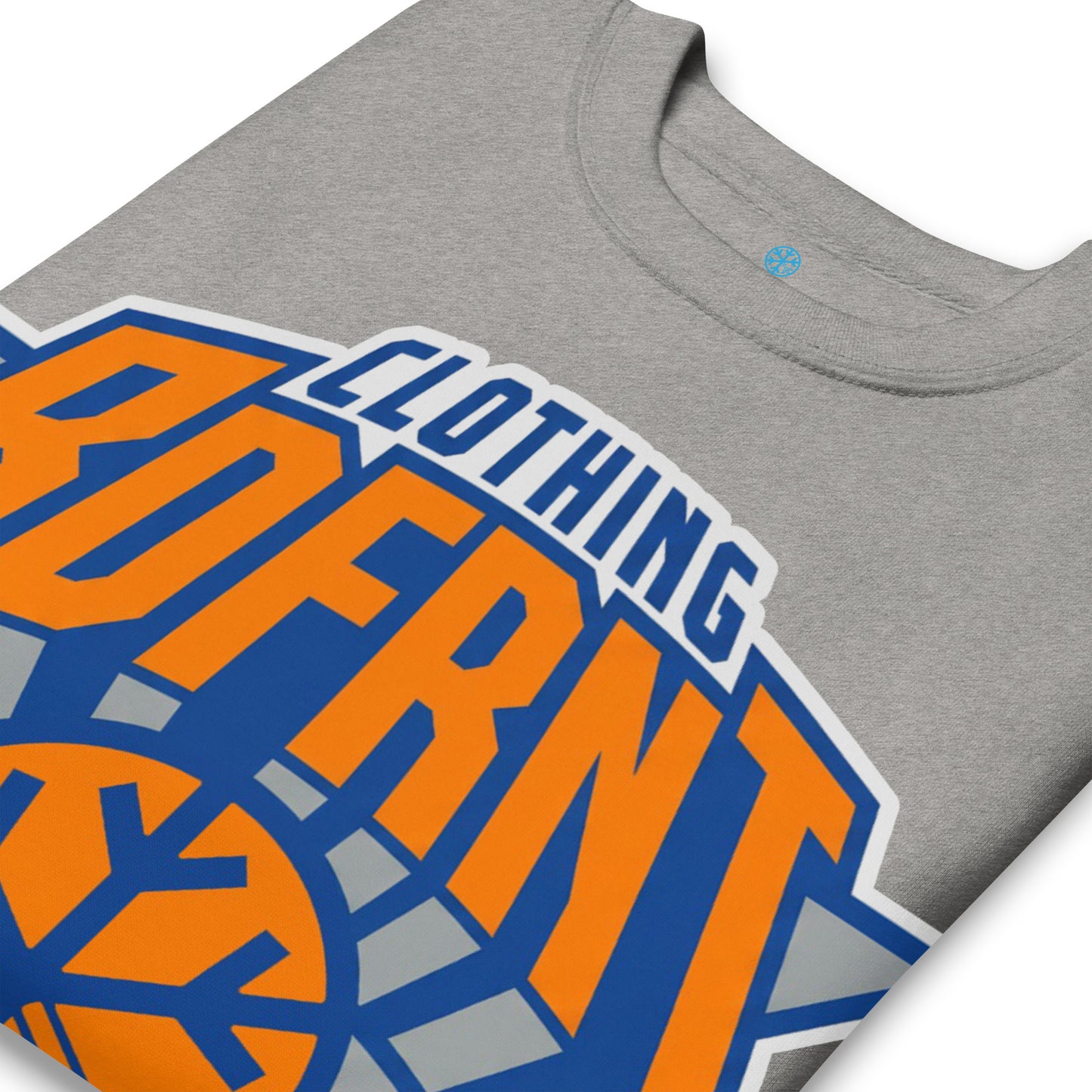 Gray-BDFRNT Logo 2011 Sweatshirt from B.Different Clothing, detail, graffiti-inspired streetwear