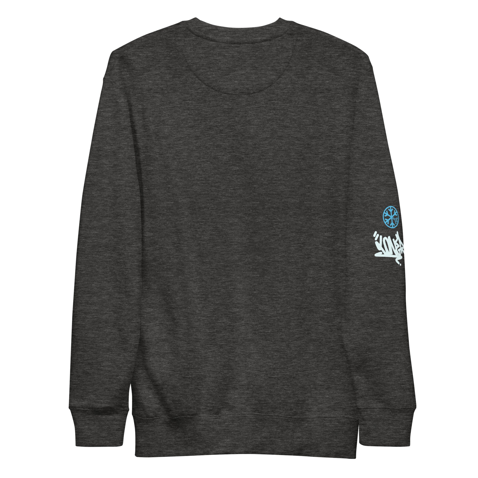 Darkgray-Loner Graffiti Piece Sweatshirt from B.Different Clothing, back view, graffiti-inspired streetwear