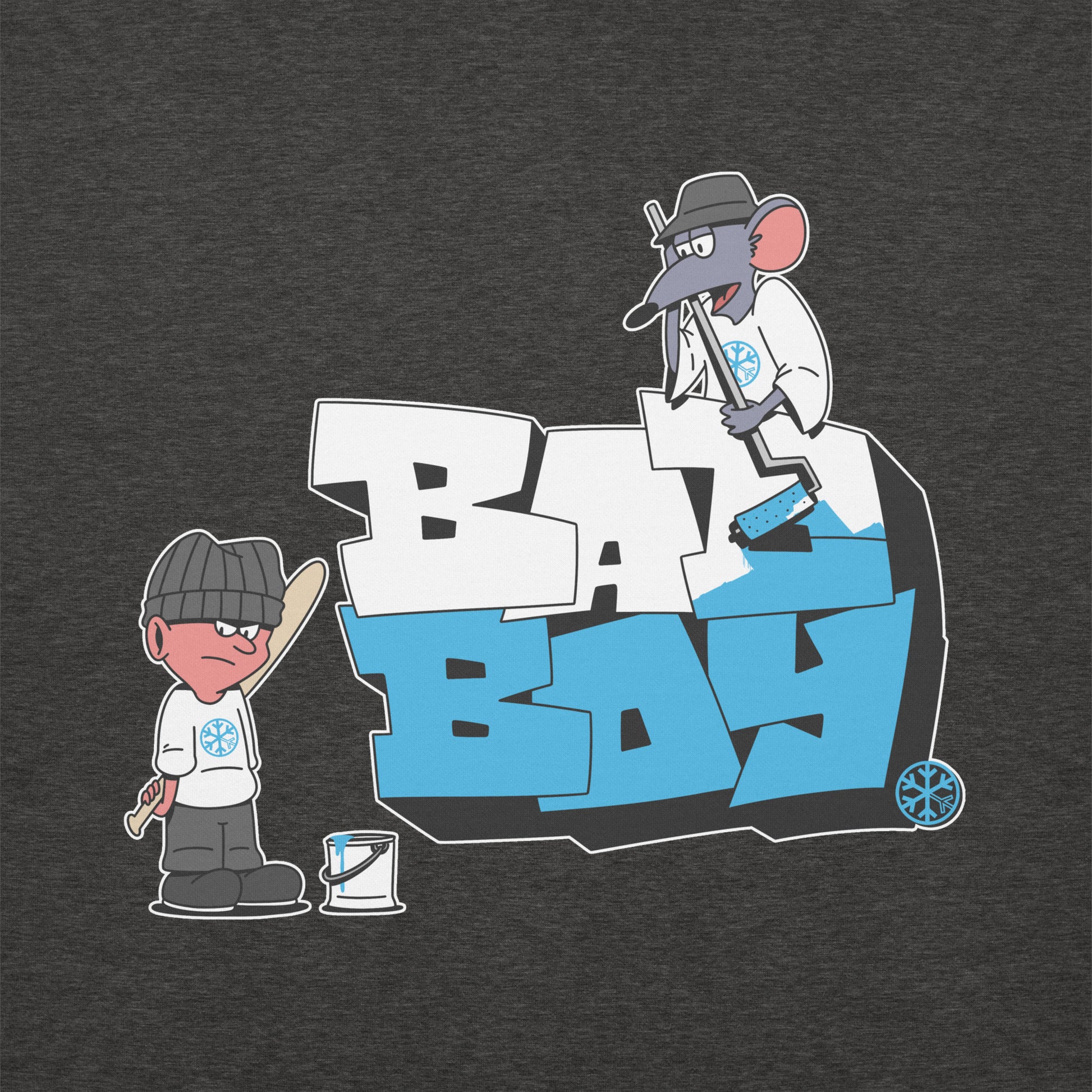 Darkgray-Bad Boy Graffiti Sweatshirt from B.Different Clothing, graphic, graffiti-inspired streetwear